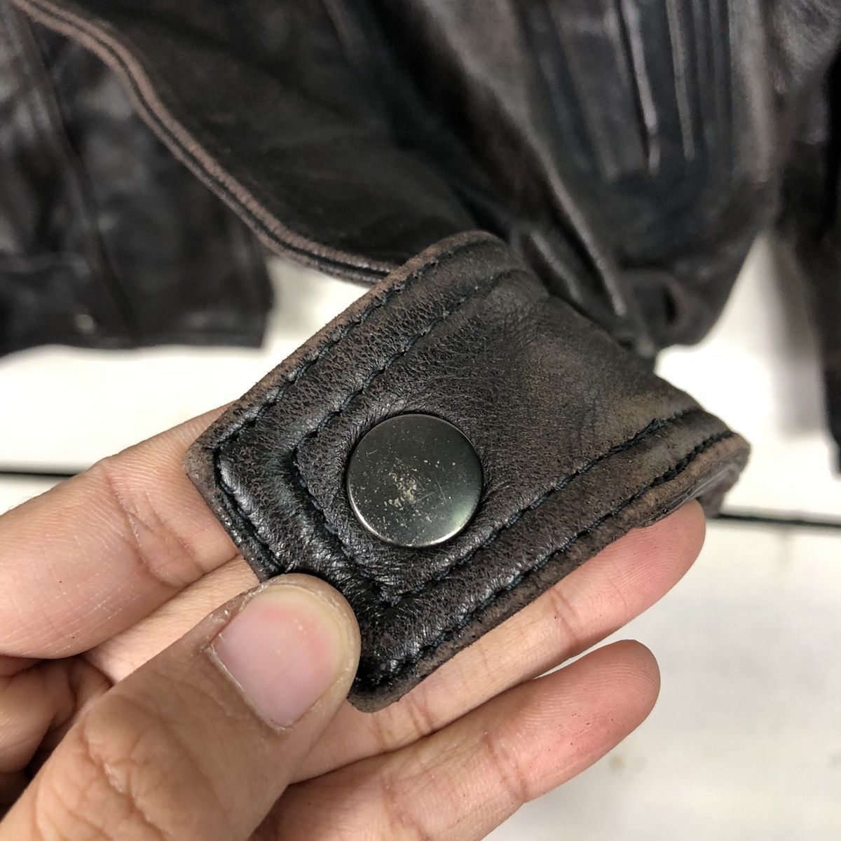 Vintage 📌Vintage Biker Leather Jacket Vivalini Aero Leather Design Size US L / EU 52-54 / 3 - 17 Thumbnail