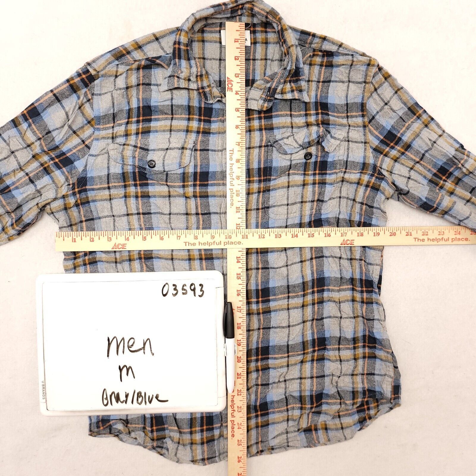 Sonoma Sonoma Madras Flannel Casual Shirt Mens Size Medium M Gray Size US M / EU 48-50 / 2 - 6 Thumbnail