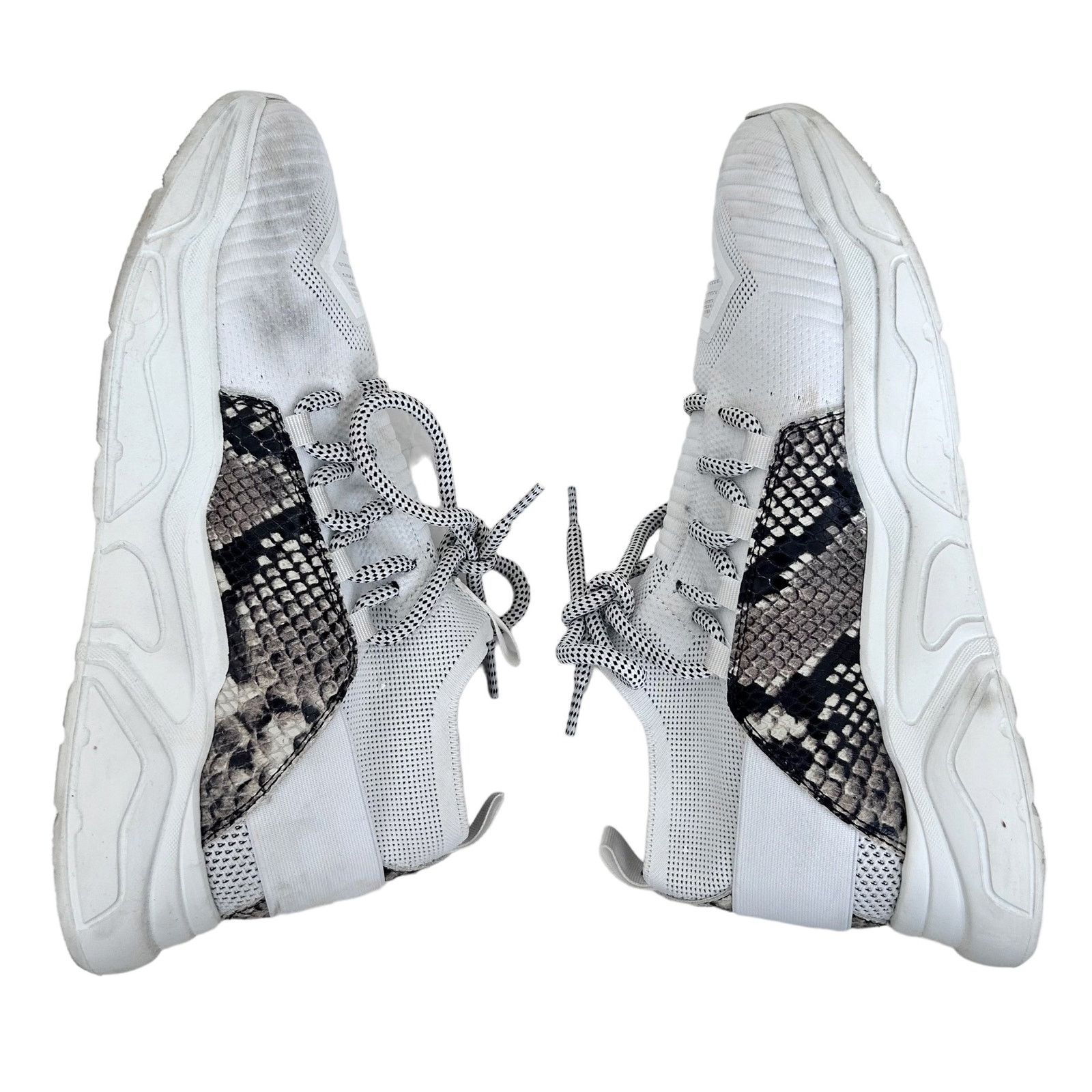 Roberto Cavalli Roberto Cavalli White Snakeskin Chunky Sock Sneakers Sz 11 Size US 11 / IT 41 - 9 Thumbnail