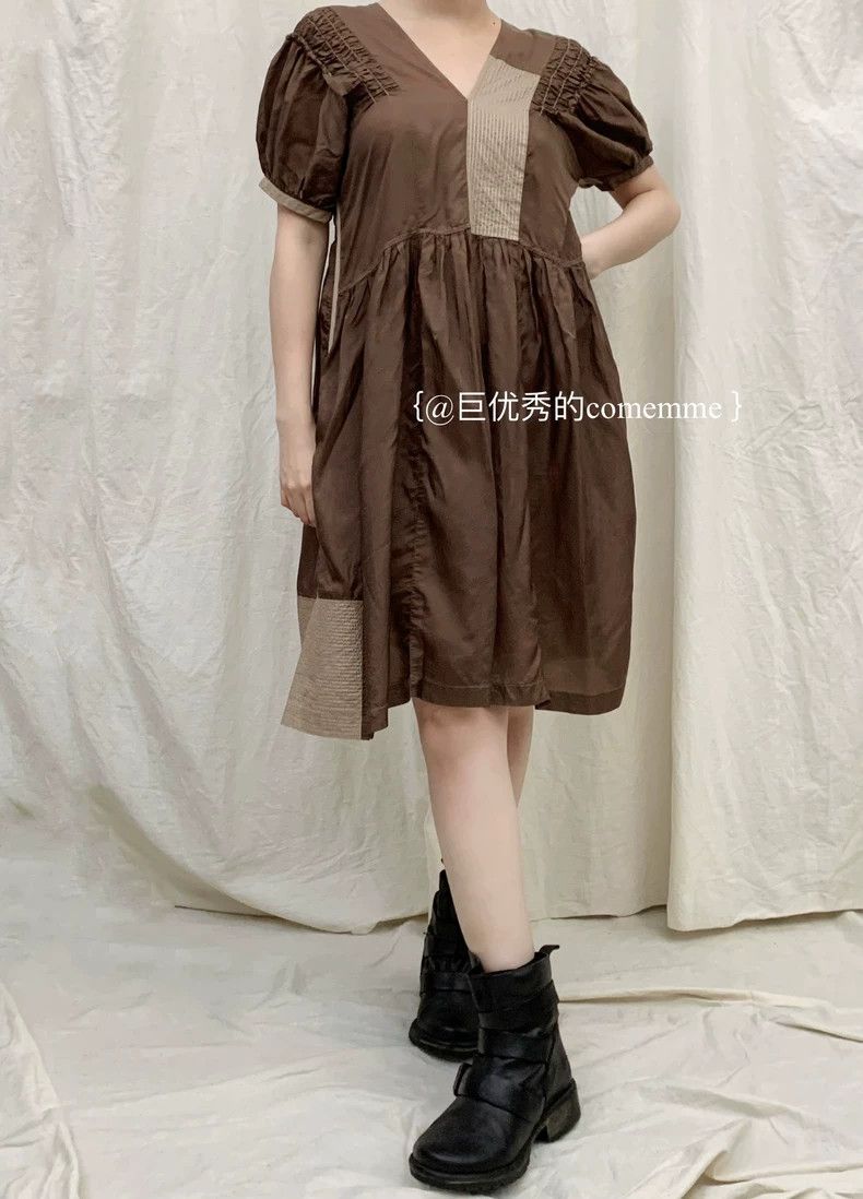 Comme des Garcons Comme Des Garcons Caramel Cocoa V-Neck Brown Khaki Brown D Size S / US 4 / IT 40 - 2 Thumbnail