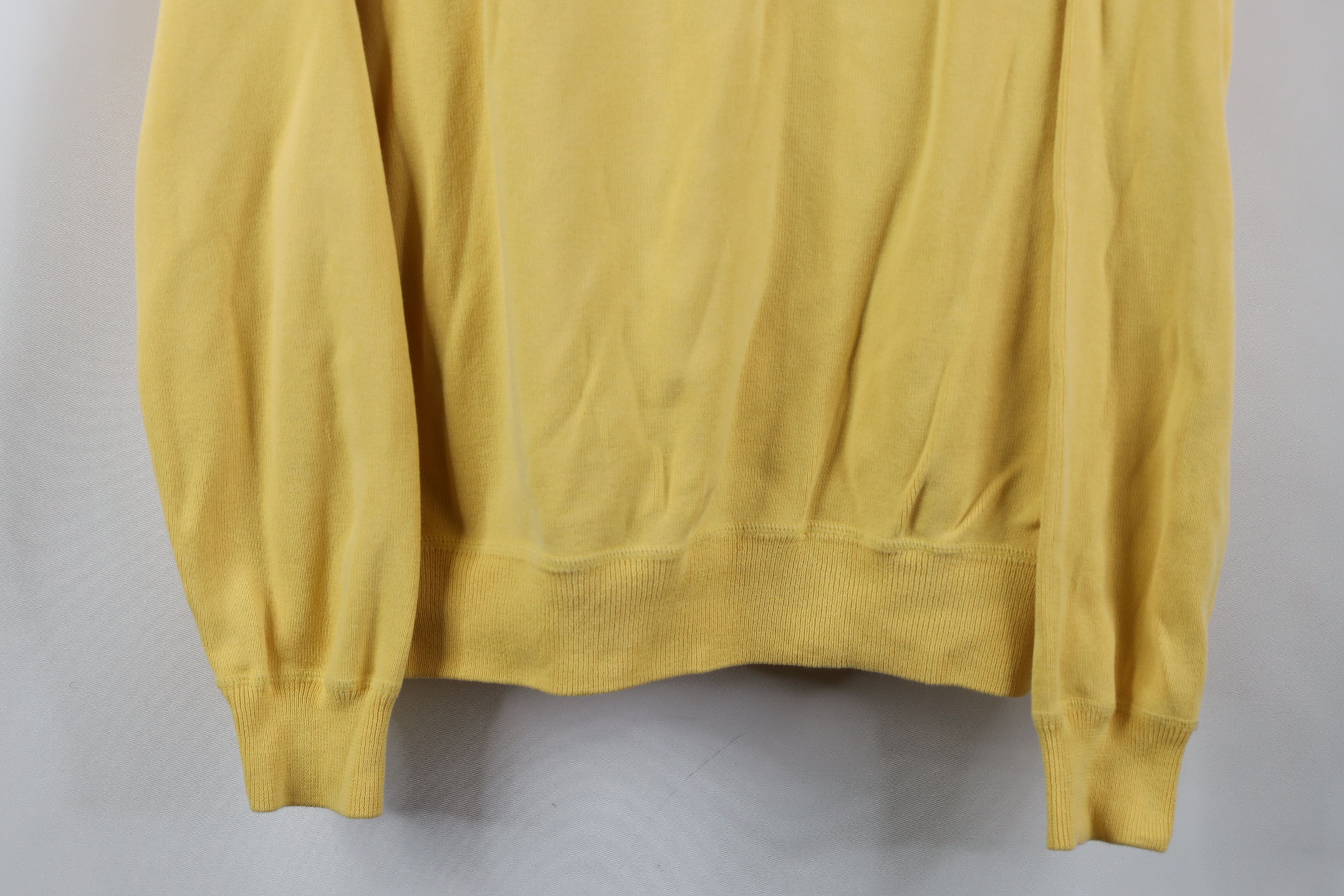 Ralph Lauren Vintage 90s Ralph Lauren Cotton Ribbed Knit Sweater Yellow Size US L / EU 52-54 / 3 - 3 Thumbnail