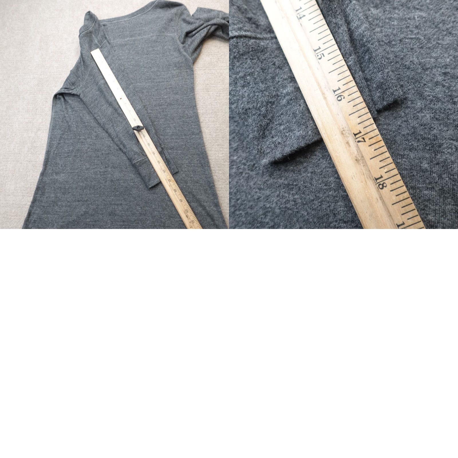 Abercrombie & Fitch Ruehl 925 Abercrombie & Fitch Women's Shirt Blouse M Gray 3/4 Sleeve Boat Neck Tunic Cotton Blend Vintage No Size M / US 6-8 / IT 42-44 - 8 Thumbnail