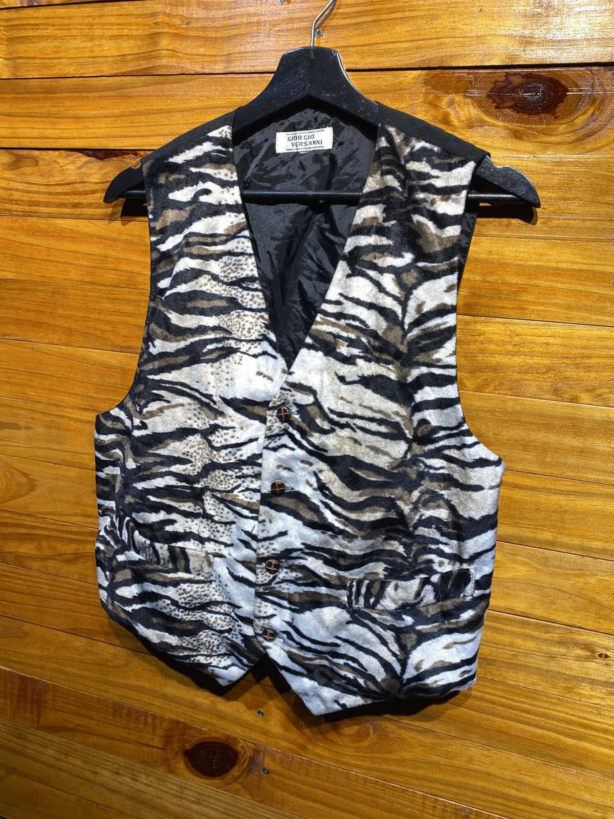 Vintage Vintage Giorgio Versanni Tiger Zebra Bold Men Waist Vest Size US M / EU 48-50 / 2 - 4 Thumbnail