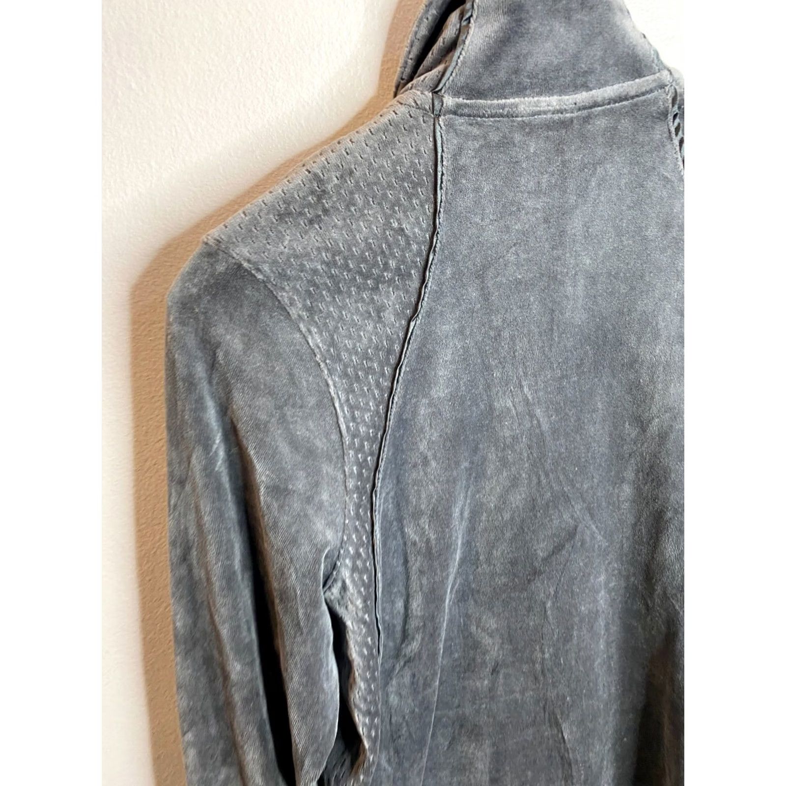 Nike VINTAGE Nike Full Zip Jacket Women's Medium Gray Velour Y2K Size M / US 6-8 / IT 42-44 - 6 Thumbnail