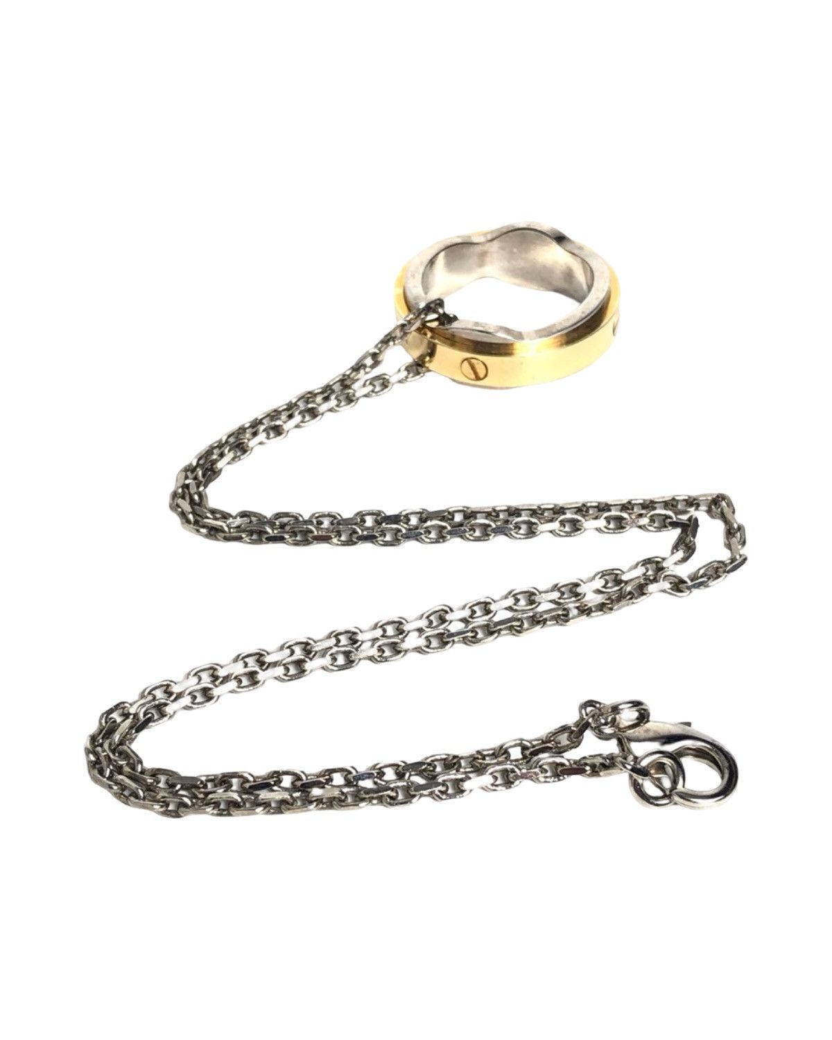 Dolce & Gabbana Two Tone Double Ring Necklace Size ONE SIZE - 1 Thumbnail