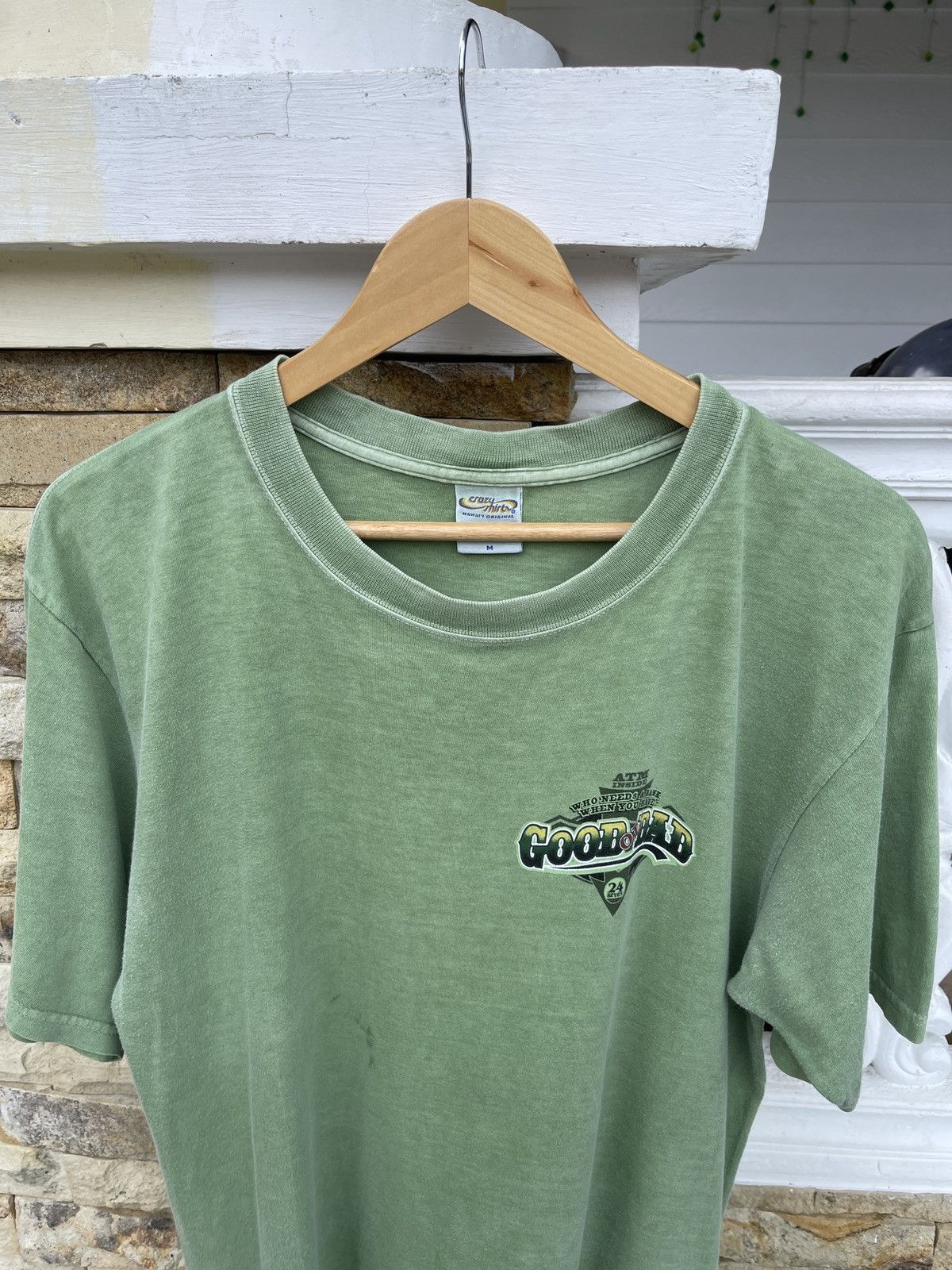 Vintage Last Drop🔥Rare🔥Vtg CRAZY SHIRT Money Dyed 24 Seven T Shirt Size US L / EU 52-54 / 3 - 5 Thumbnail