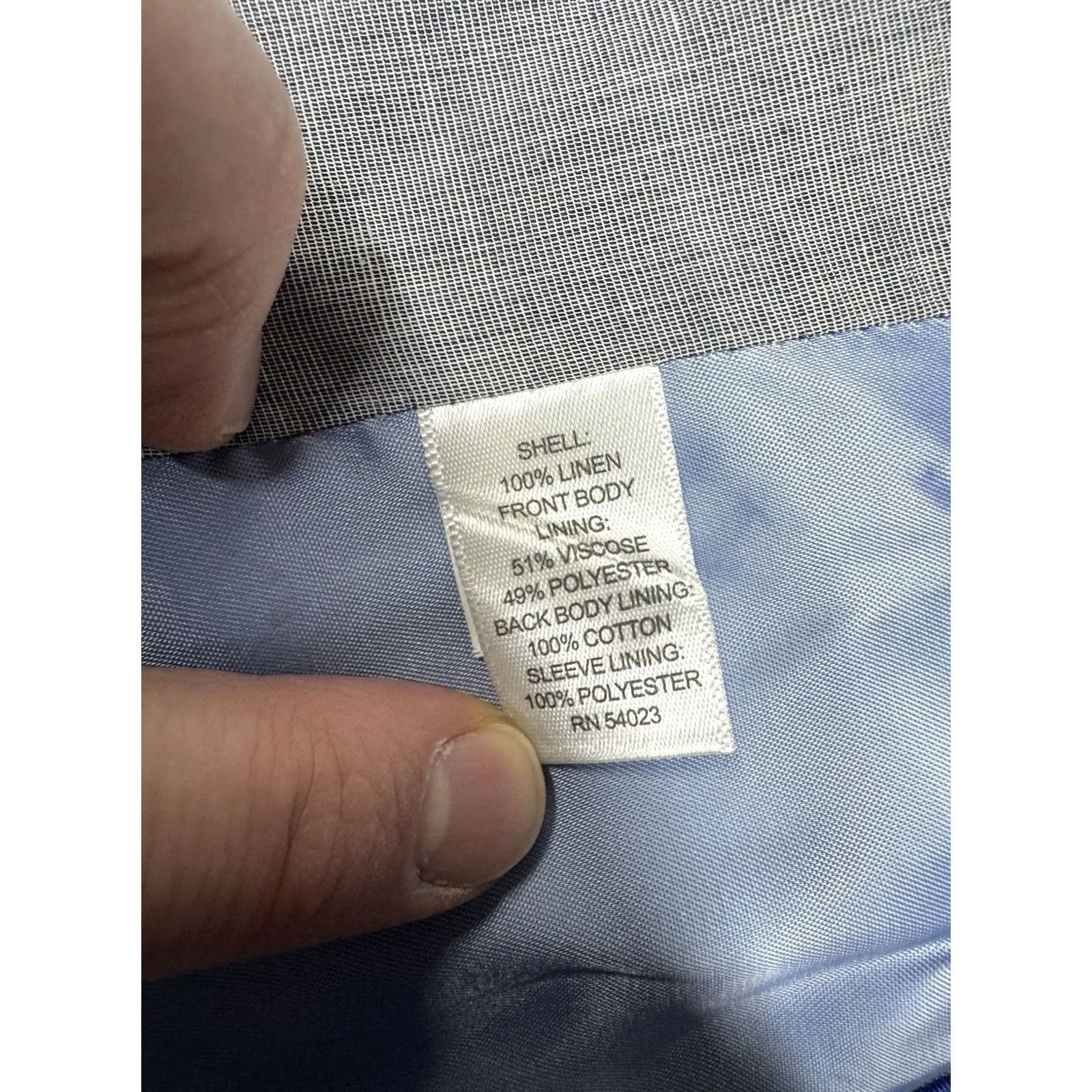 Banana Republic Banana Republic Linen Plaid Blazer Sport Coat Mens 42R Tailored Fit Lightweight Blue Plaid 42 Mens Blazer Tailored Linen 42R Size 42R - 3 Thumbnail
