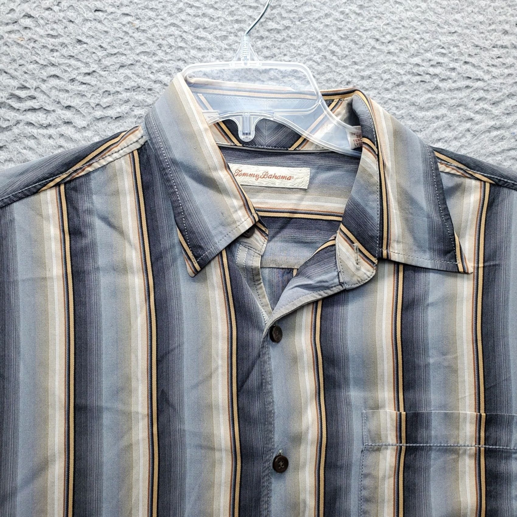 Tommy Bahama Tommy Bahama Shirt Mens L Multicolor Striped Long Sleeve Button Up Chest Pocket Collared Casual Shirt Size US L / EU 52-54 / 3 - 5 Thumbnail