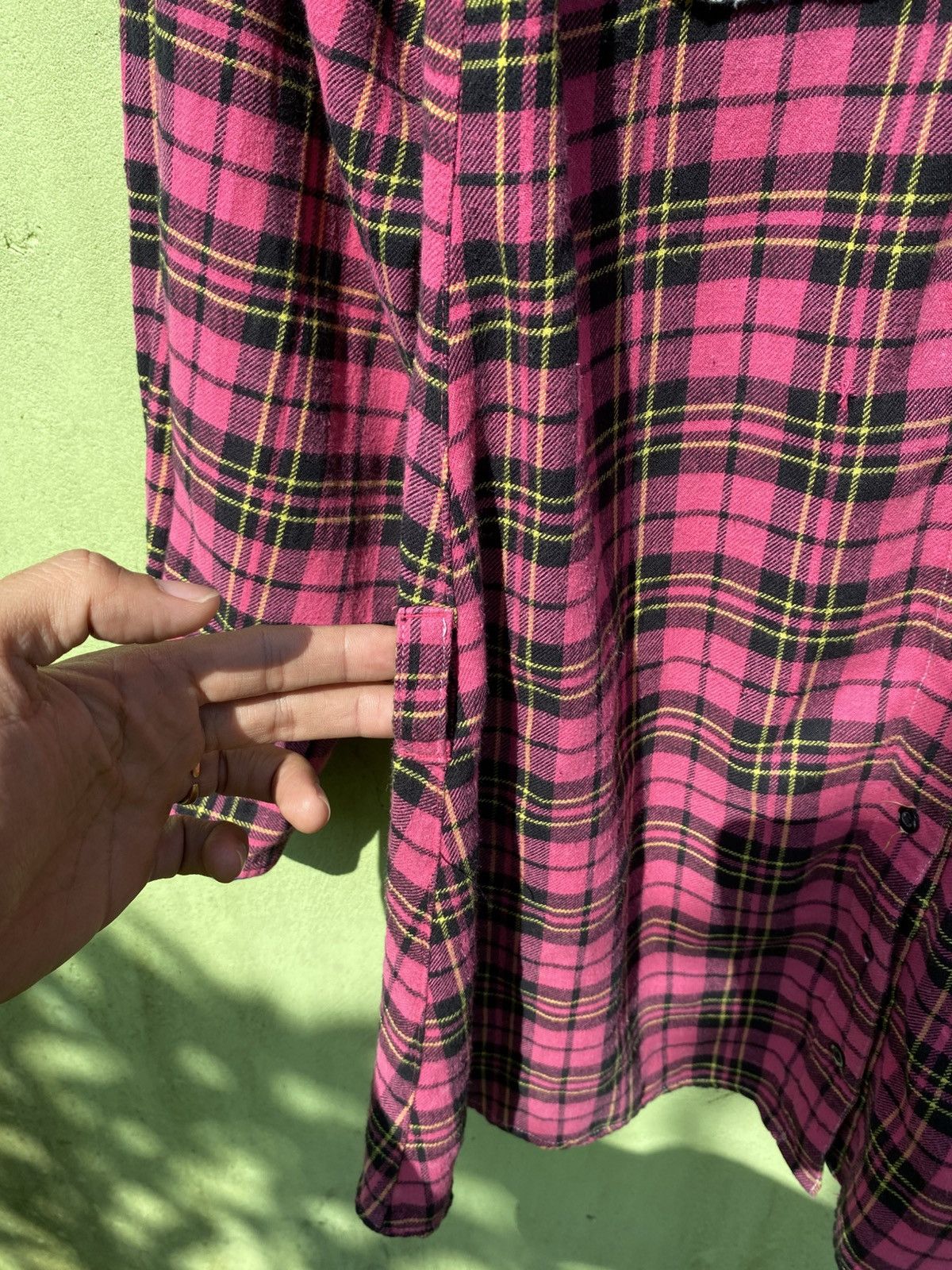 Dickies Dickies Pink Plaid Grunge Flannel Shirt Vintage Workwear Size ONE SIZE - 7 Thumbnail