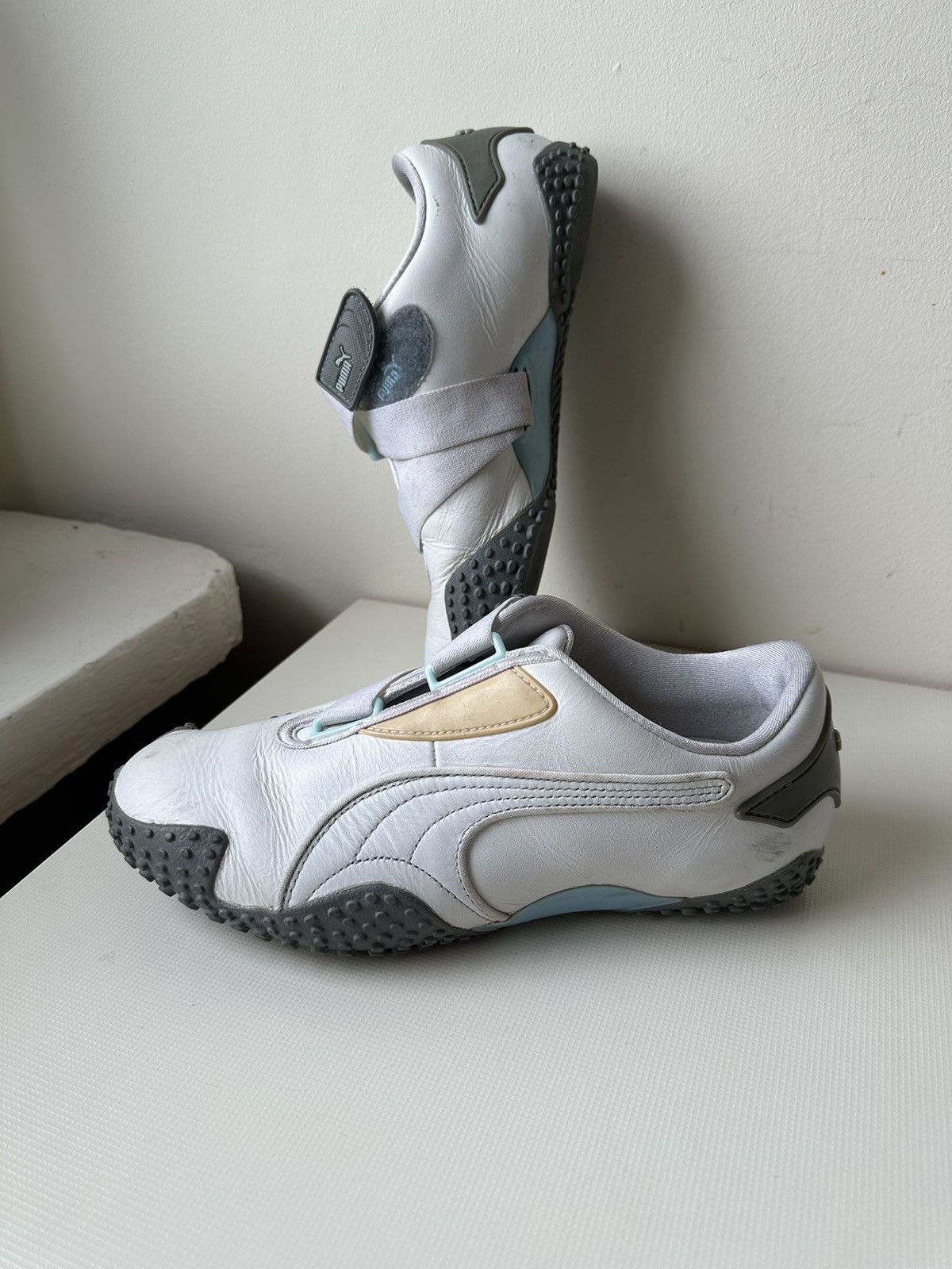 Puma Puma Mostro baby blue sample leather shoes velcro sneakers Size US 7.5 / IT 37.5 - 3 Thumbnail