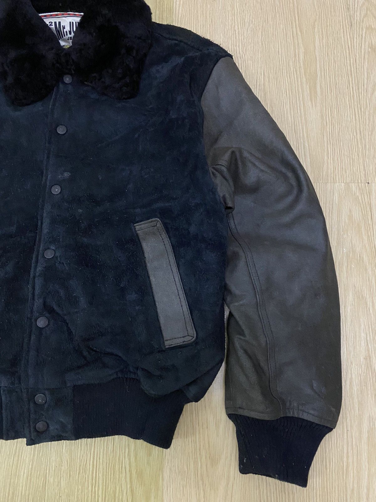Leather Mr Junko jeans big logo leather varsity jacket Size US L / EU 52-54 / 3 - 4 Thumbnail