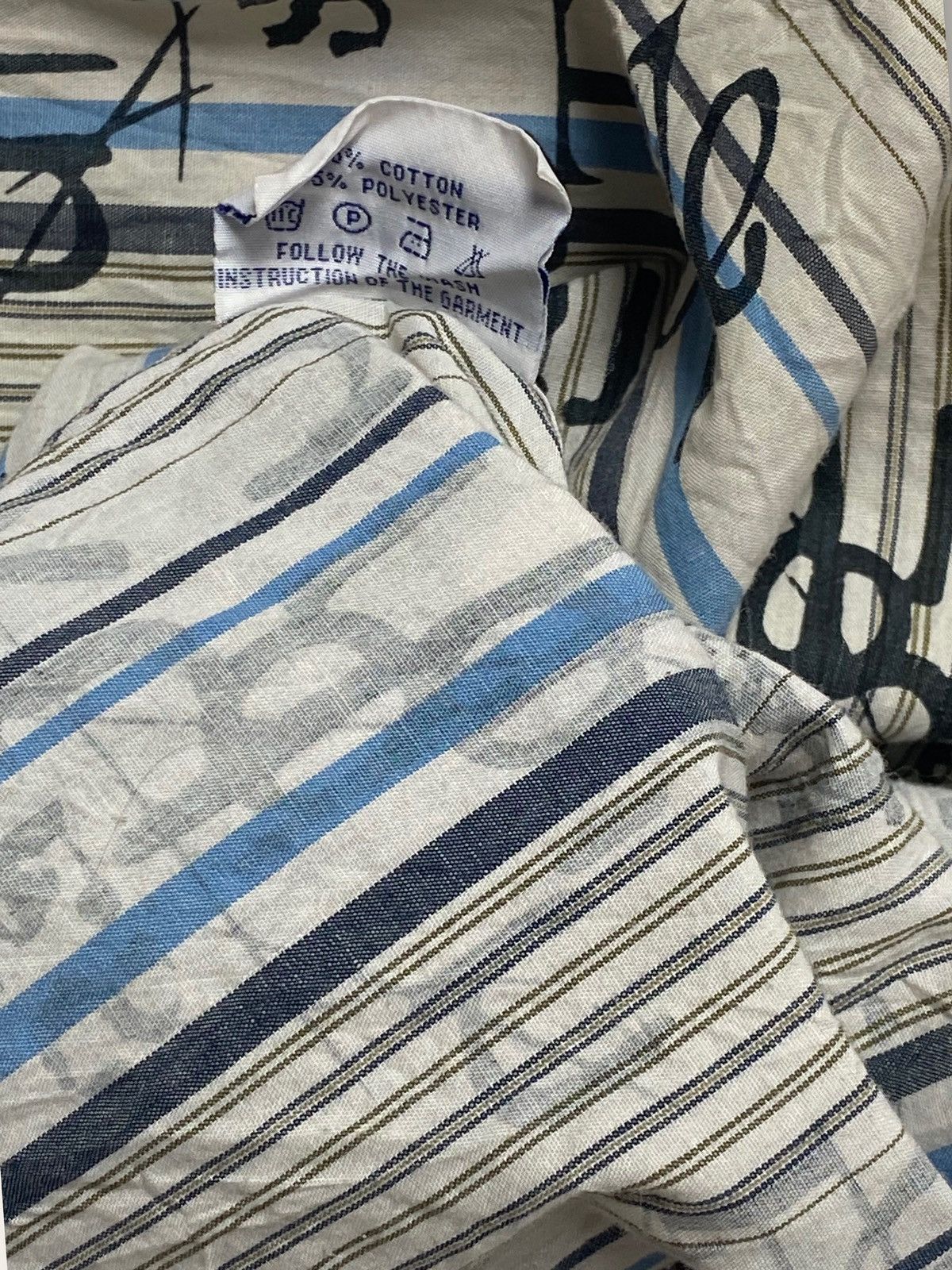 Hysteric Glamour Vintage YIN WEY Striped Avant Garde y2k Button Up Size US L / EU 52-54 / 3 - 11 Thumbnail