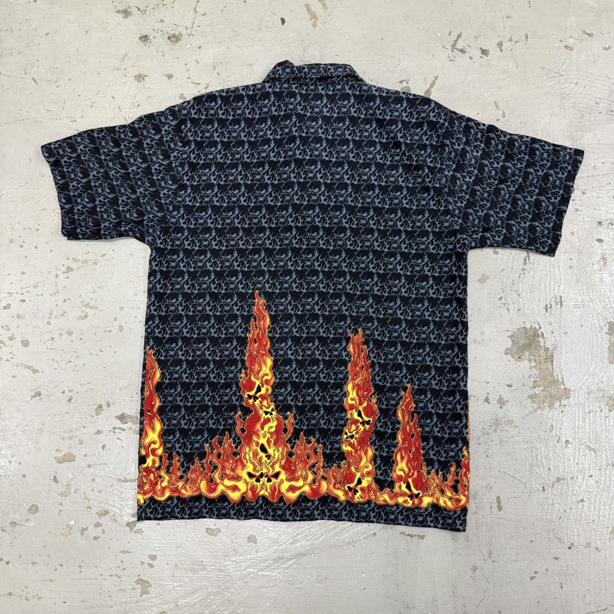 Other Vintage JNCO Style Flame Skulls Shirt Size US M / EU 48-50 / 2 - 6 Thumbnail