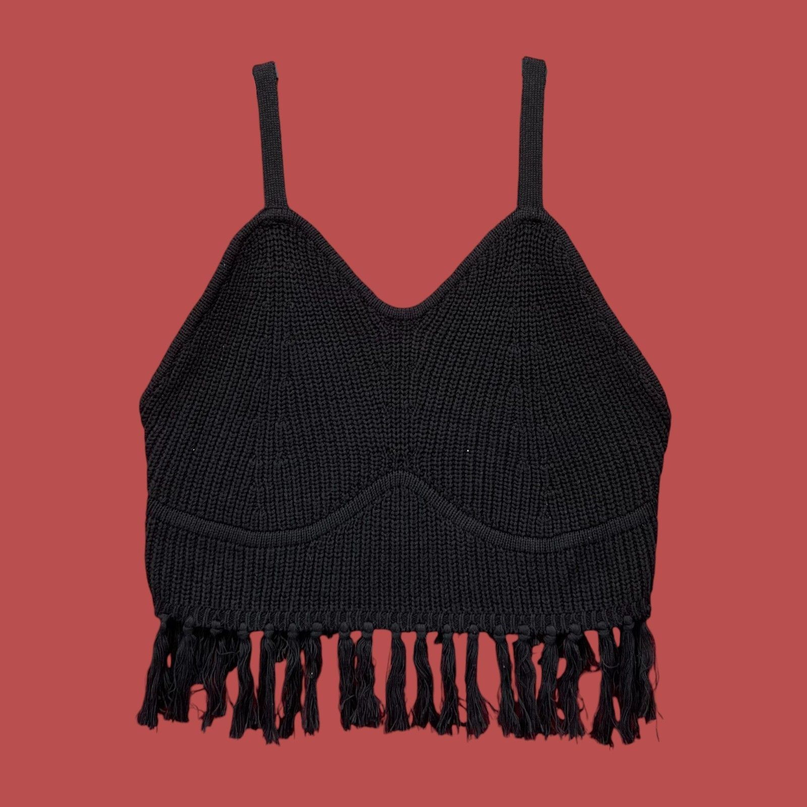 Other Wild Fable - Women's Knitted Tank Top Camisole - Black - XXL Size XXL / US 16-18 / IT 52-54 - 3 Thumbnail