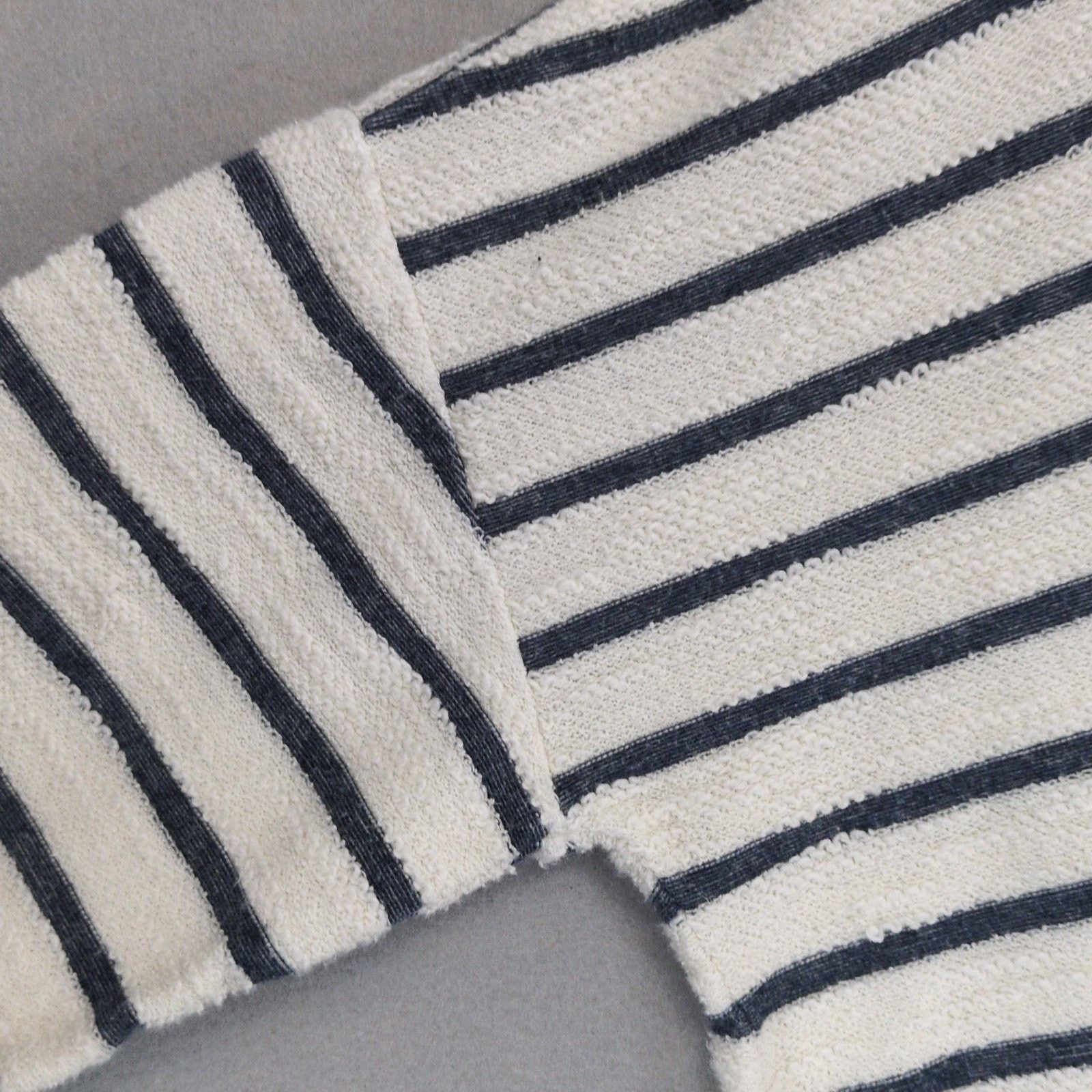 BB Dakota Jack by BB Dakota Oversized Cropped Striped Terrycloth Shirt Size L / US 10 / IT 46 - 4 Thumbnail