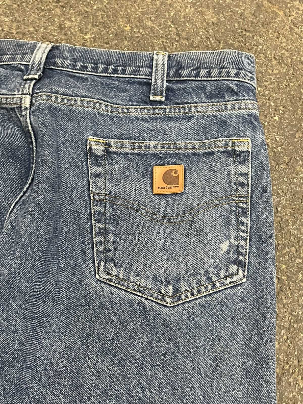 Carhartt × Vintage Carhartt baggy fit denim pants thrashed skater faded hype Size US 36 / EU 52 - 4 Thumbnail