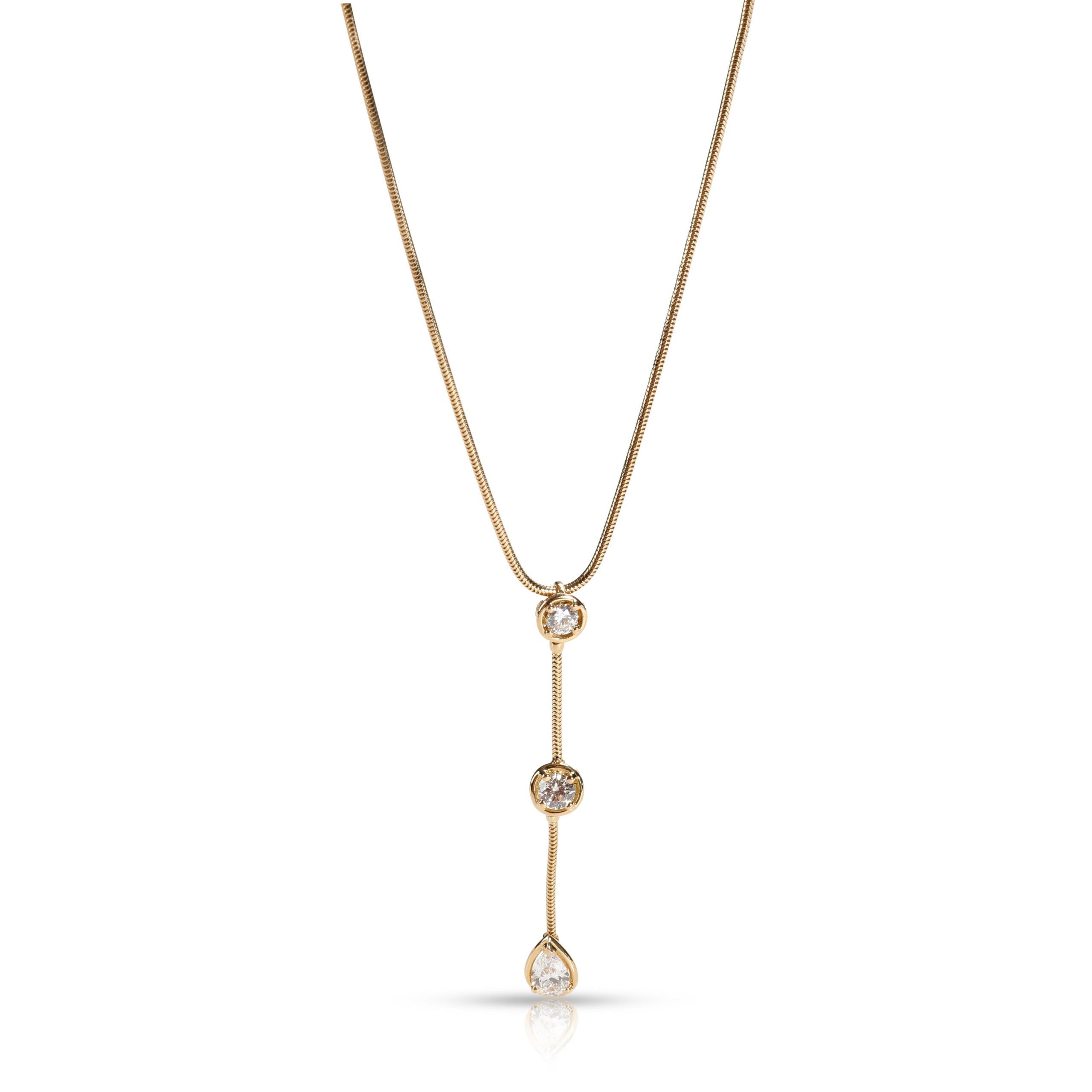 Van Cleef & Arpels Pluie Diamond Necklace in 18K Yellow Gold GIA D VVS1 1 CT