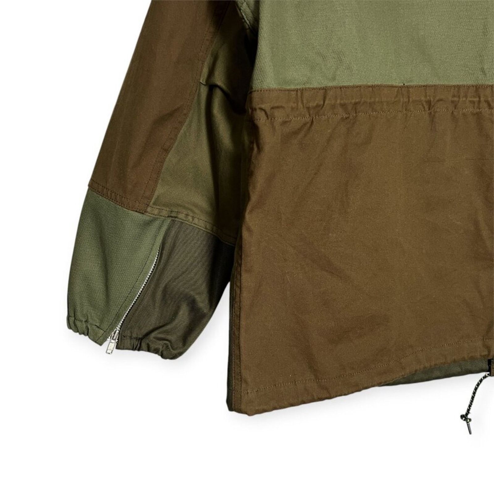 KUON KUON Japan Patchwork Hooded Zip Jacket L Olive Oversized NWT Size US L / EU 52-54 / 3 - 12 Thumbnail