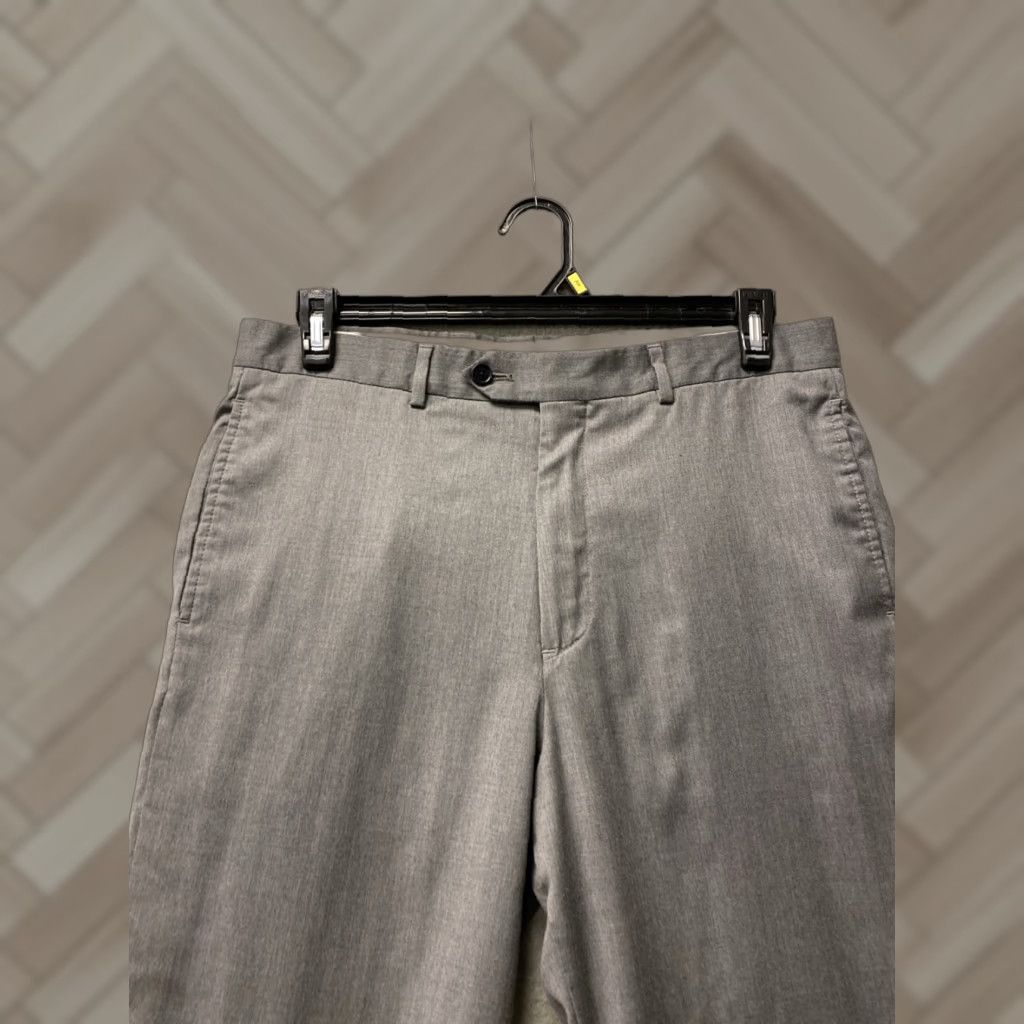 Brooks Brothers BROOKS BROTHERS Dress Pants Mens Gray 35x32 Flat Front Wool Blend /0298 Size US 35 - 1 Thumbnail