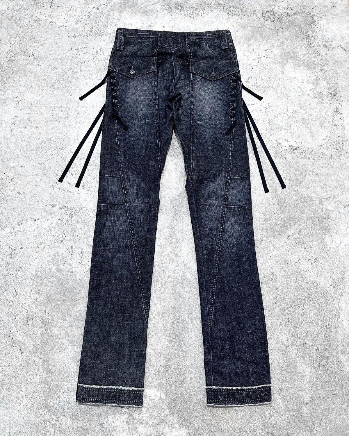 Marithe + Francois Girbaud × Vintage Marithe Francois Girbaud Laced Up Skinny Jeans Size US 27 - 9 Thumbnail