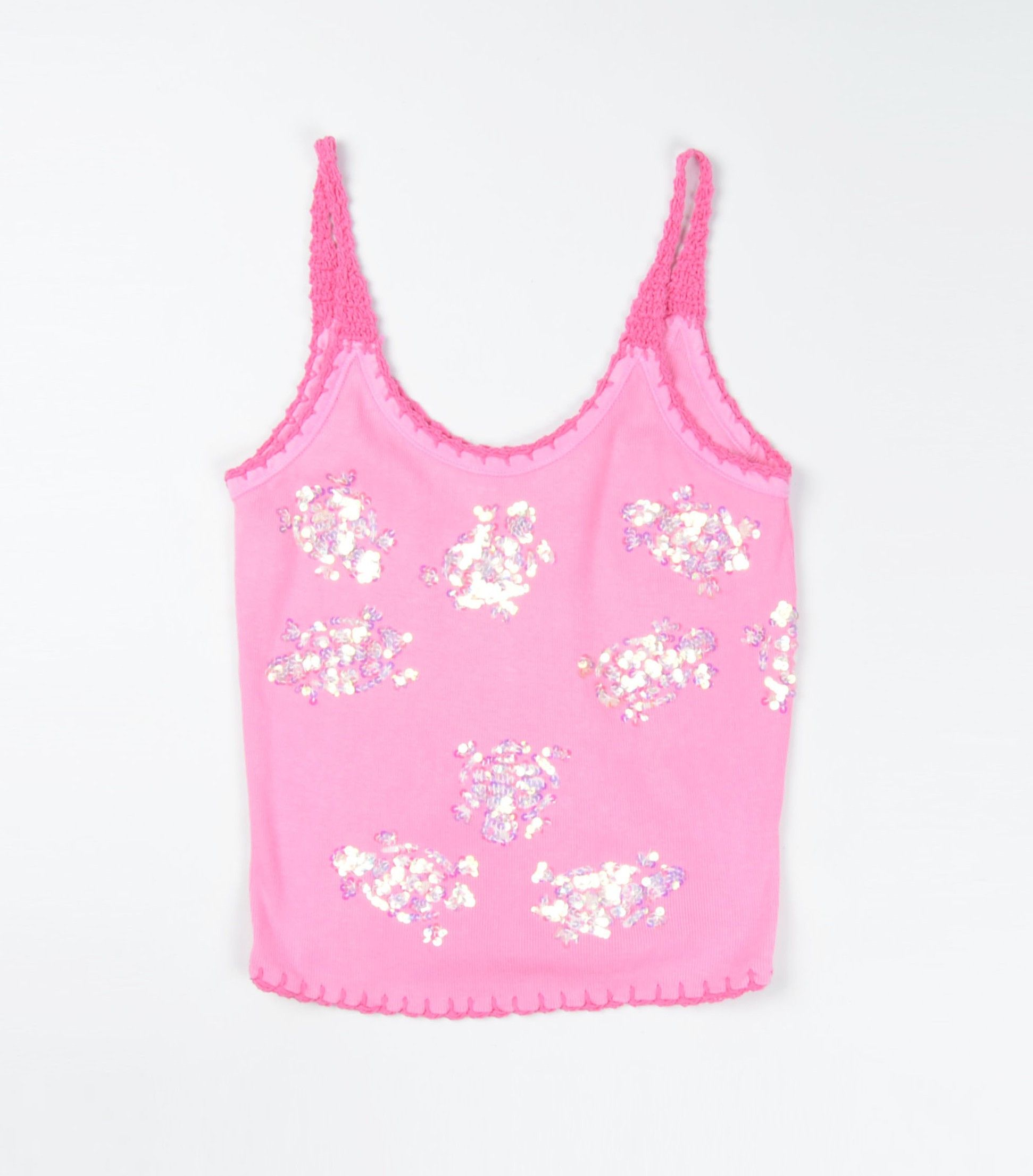 Vintage Vintage Be Luini Y2K Turtle Sequin Beaded Tank Top Size S / US 4 / IT 40 - 3 Thumbnail