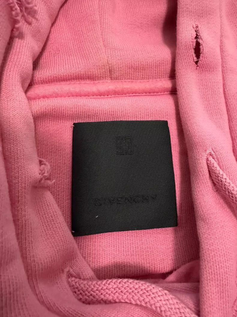 Givenchy Givenchy Givenchy Pink Distressed Oversized Hoodie -2507 Size L / US 10 / IT 46 - 3 Thumbnail