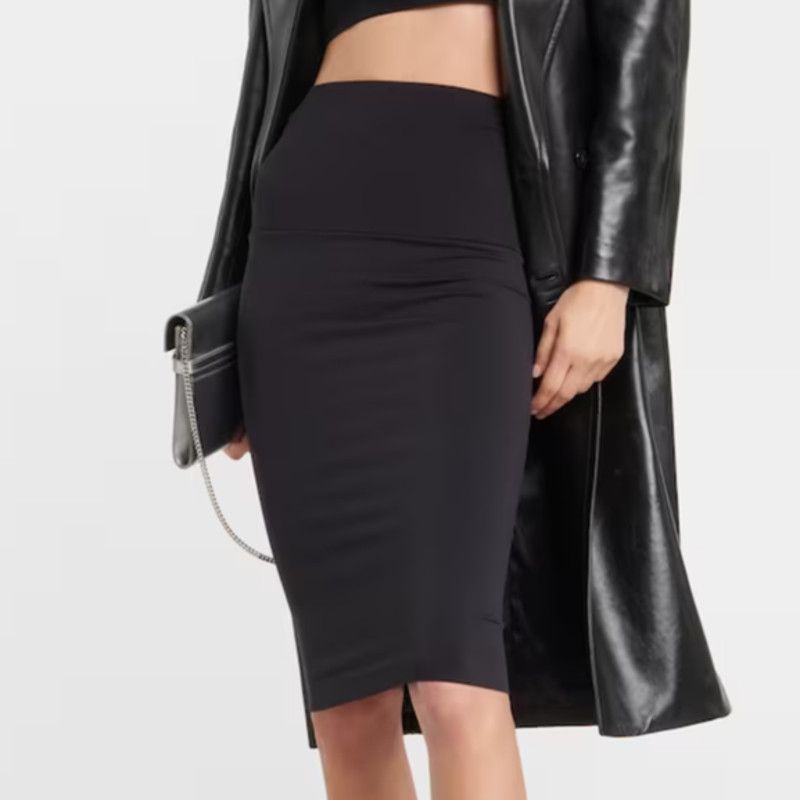 image of Wolford Enrica High Waist Knee Length Pencil Skirt Black, Women's (Size 27)
