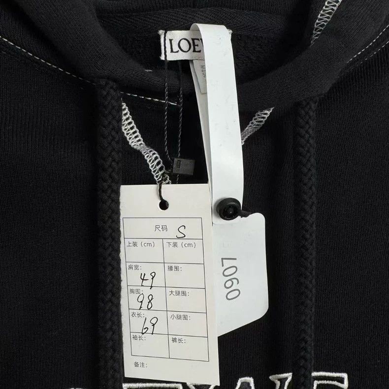 Loewe Loewe Black embroidered logo hoodie Size S / US 4 / IT 40 - 2 Thumbnail