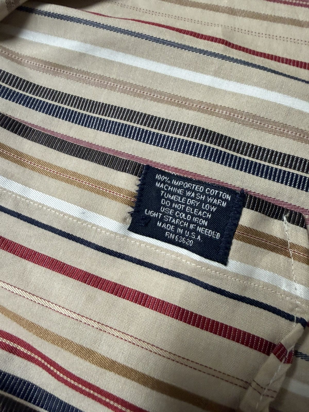 Burberry Burberry London Men's Long Sleeve Button-Up Shirt XXL Beige Size US XXL / EU 58 / 5 - 4 Thumbnail