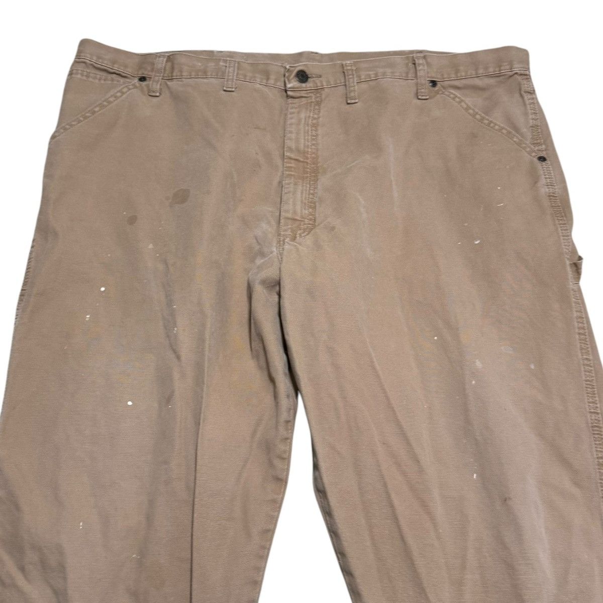 Vintage × Wrangler Wrangler Khaki Paint Splatter Carpenter Pants 44x32 Size US 44 / EU 60 - 6 Thumbnail