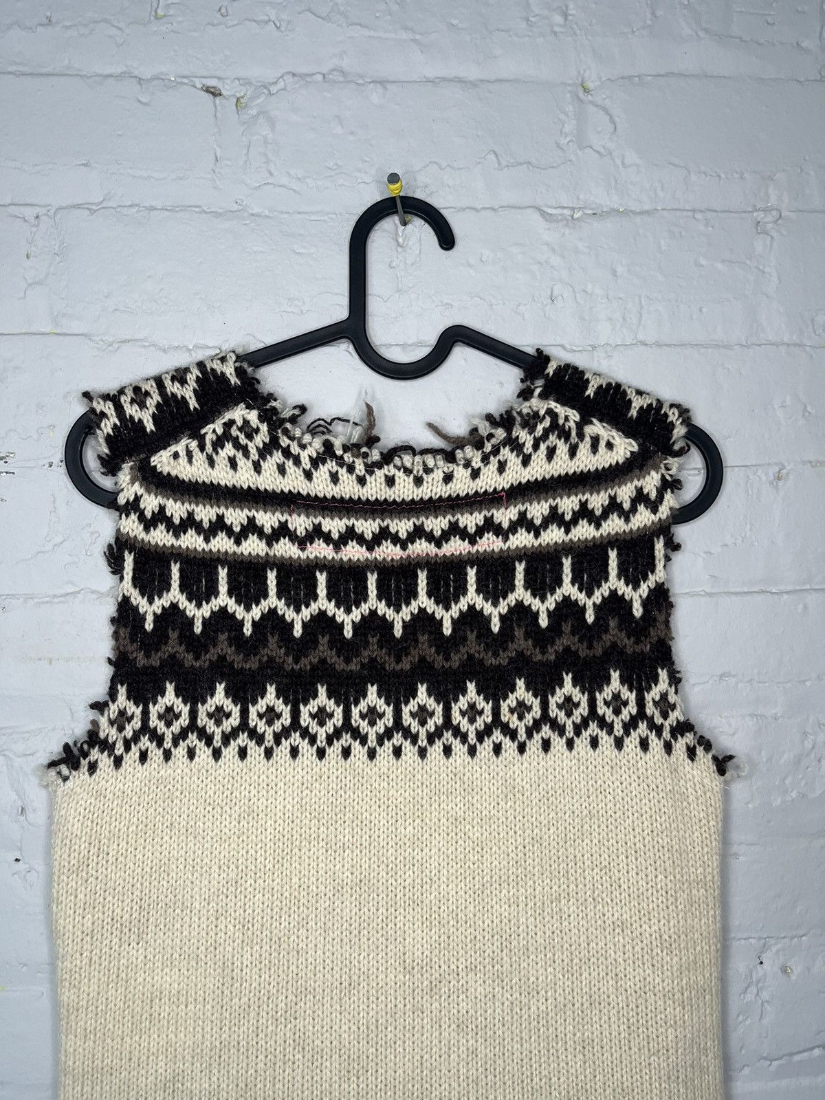 Junya Watanabe Rare AW2003 Junya Watanabe MAN Fair Isle Wool + Denim Dress Size S / US 4 / IT 40 - 4 Thumbnail