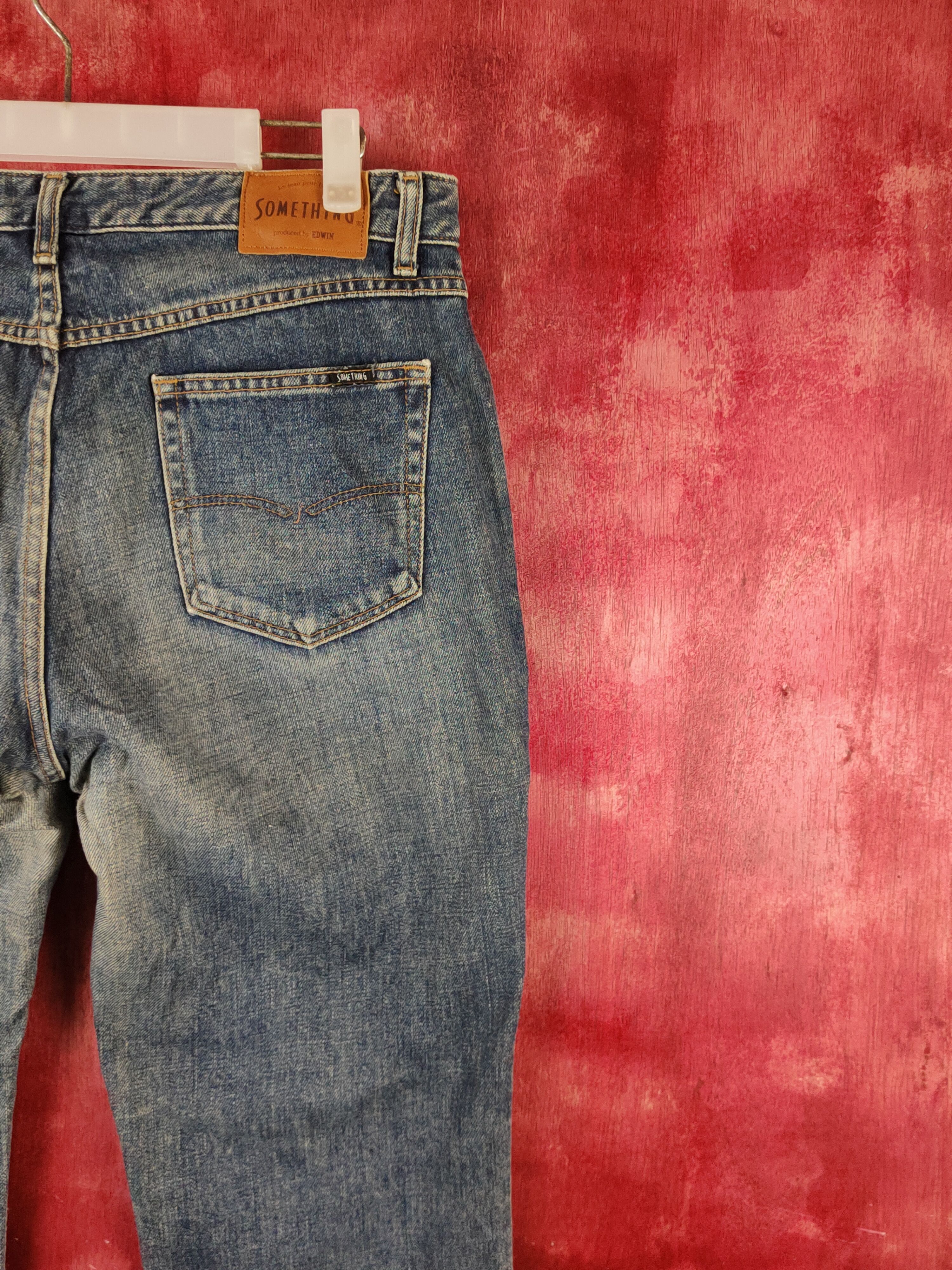 Edwin Something-Edwin Blue Faded Distressed Ripped Jeans #S2250 Size US 32 / EU 48 - 11 Thumbnail