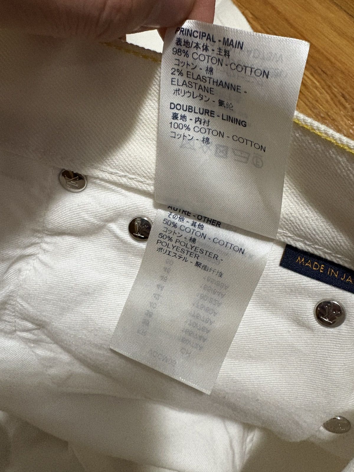 Louis Vuitton LV White Slim Fit Jeans by Virgil Abloh Size US 30 / EU 46 - 17 Thumbnail