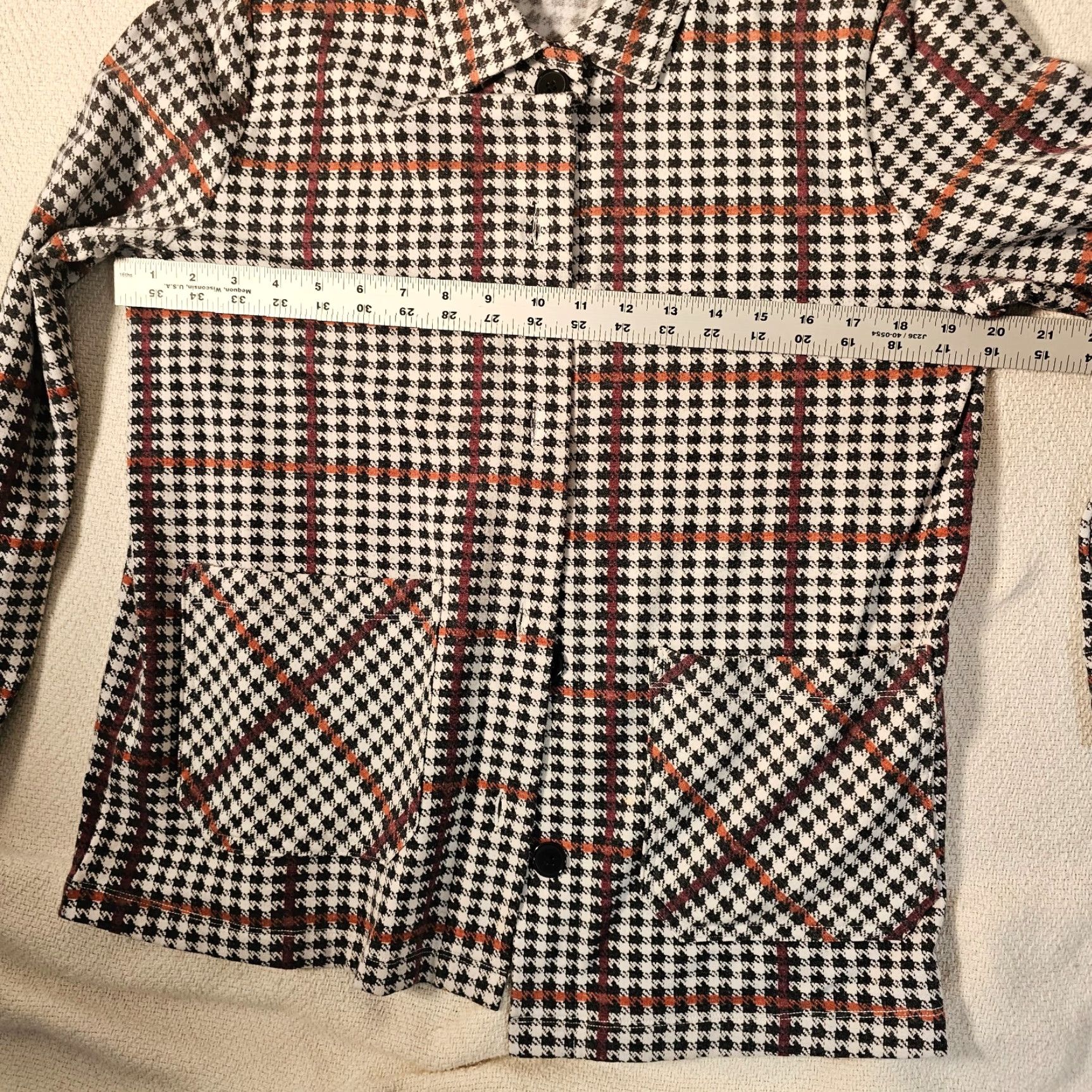Vintage VINTAGE Cuddl Duds Comfortwear Button Front Jacket Fig Houndstooth Black White Size S Women Size S / US 4 / IT 40 - 5 Thumbnail