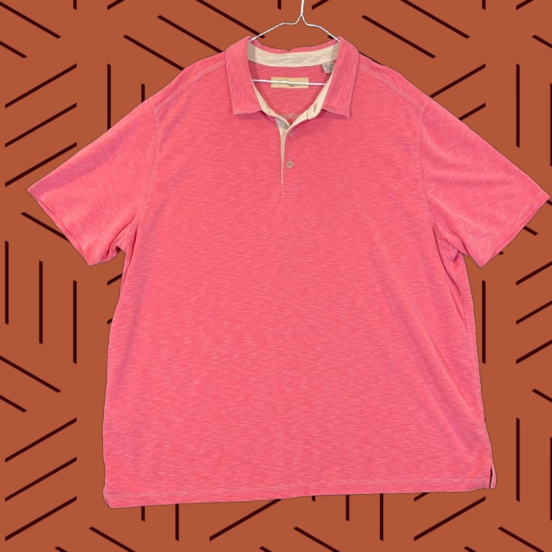 Tommy Bahama Tommy Bahama Polo Shirt Mens 3XL Pink Modal Blend Golf Casual Collared S/S Size US XXL / EU 58 / 5 - 1 Thumbnail