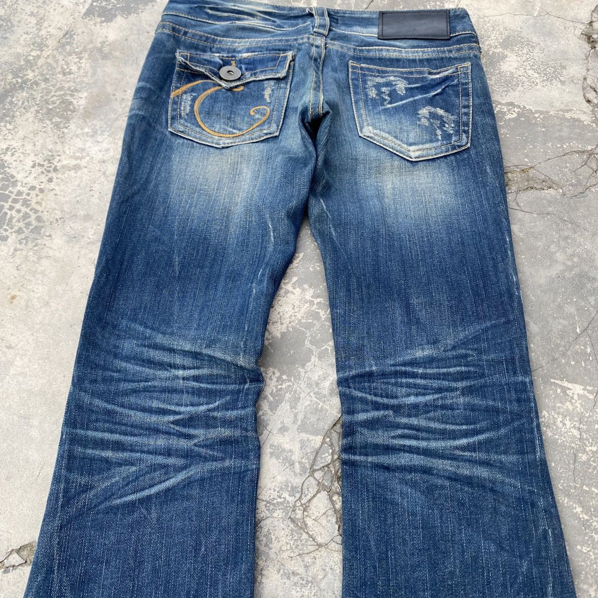 Japanese Brand CRUSH Stone Washed Flare Size US 28 / EU 44 - 8 Thumbnail