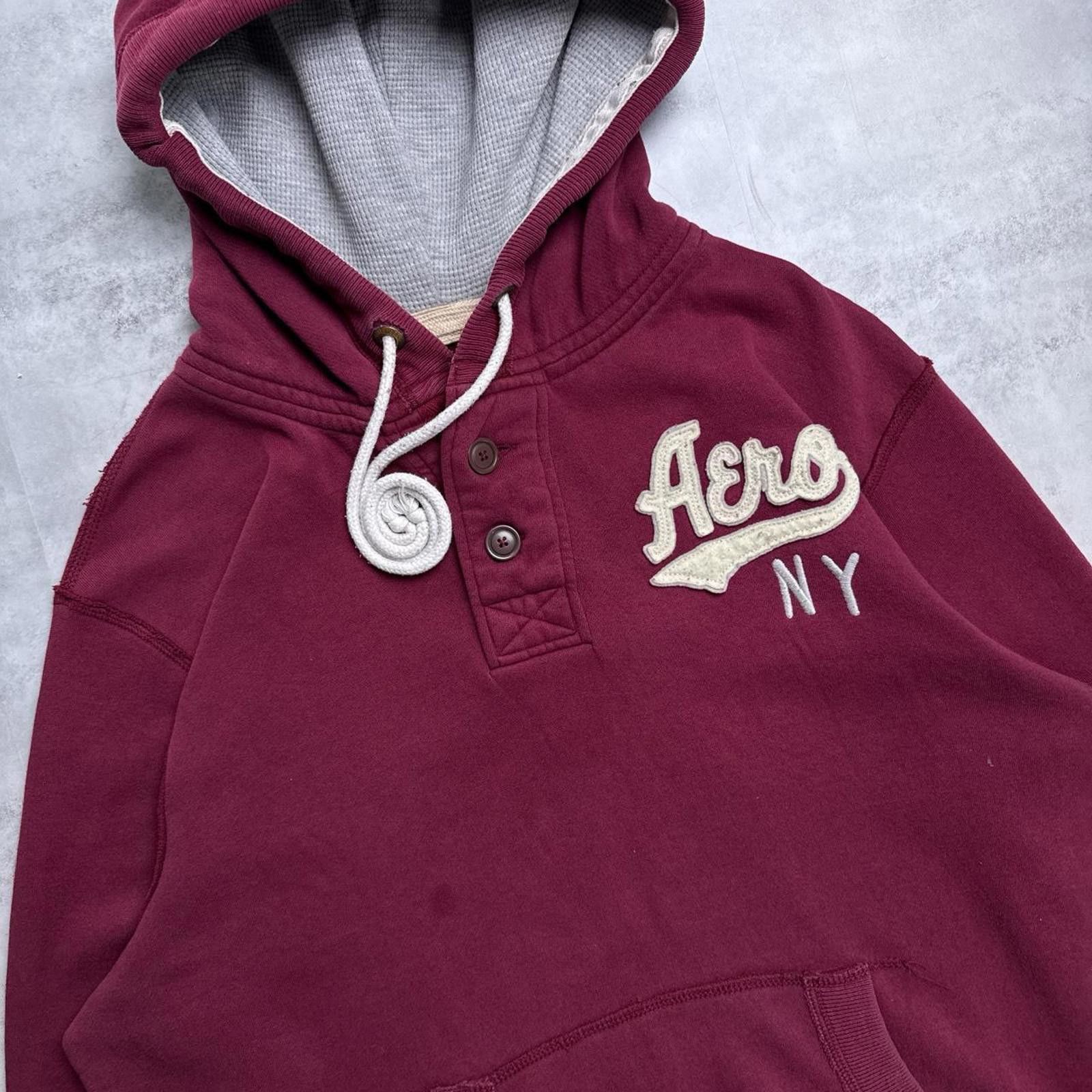 Aeropostale Y2K Aeropostale 00s Burgundy Hoodie Jacket Size US L / EU 52-54 / 3 - 4 Thumbnail