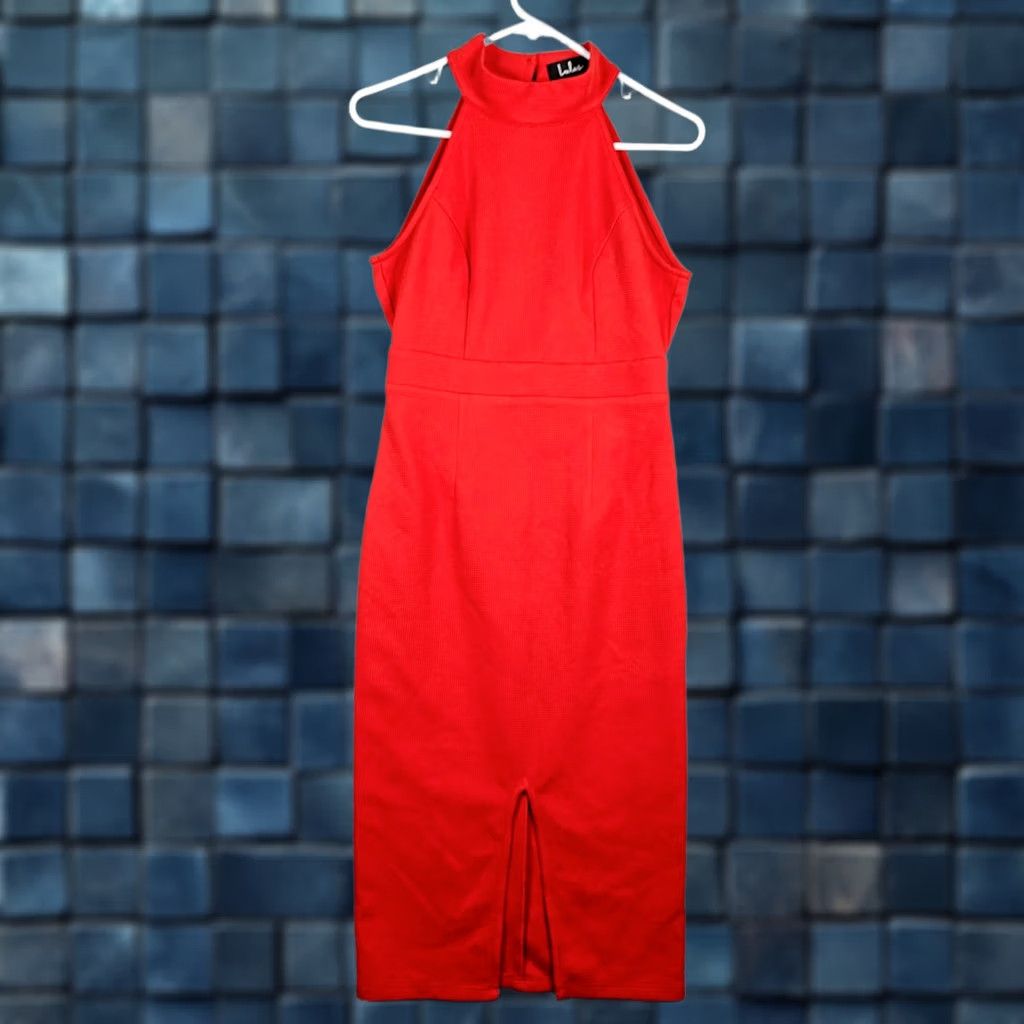 Lulus Lulus Women's Red Midi Dress L Size L / US 10 / IT 46 - 1 Thumbnail