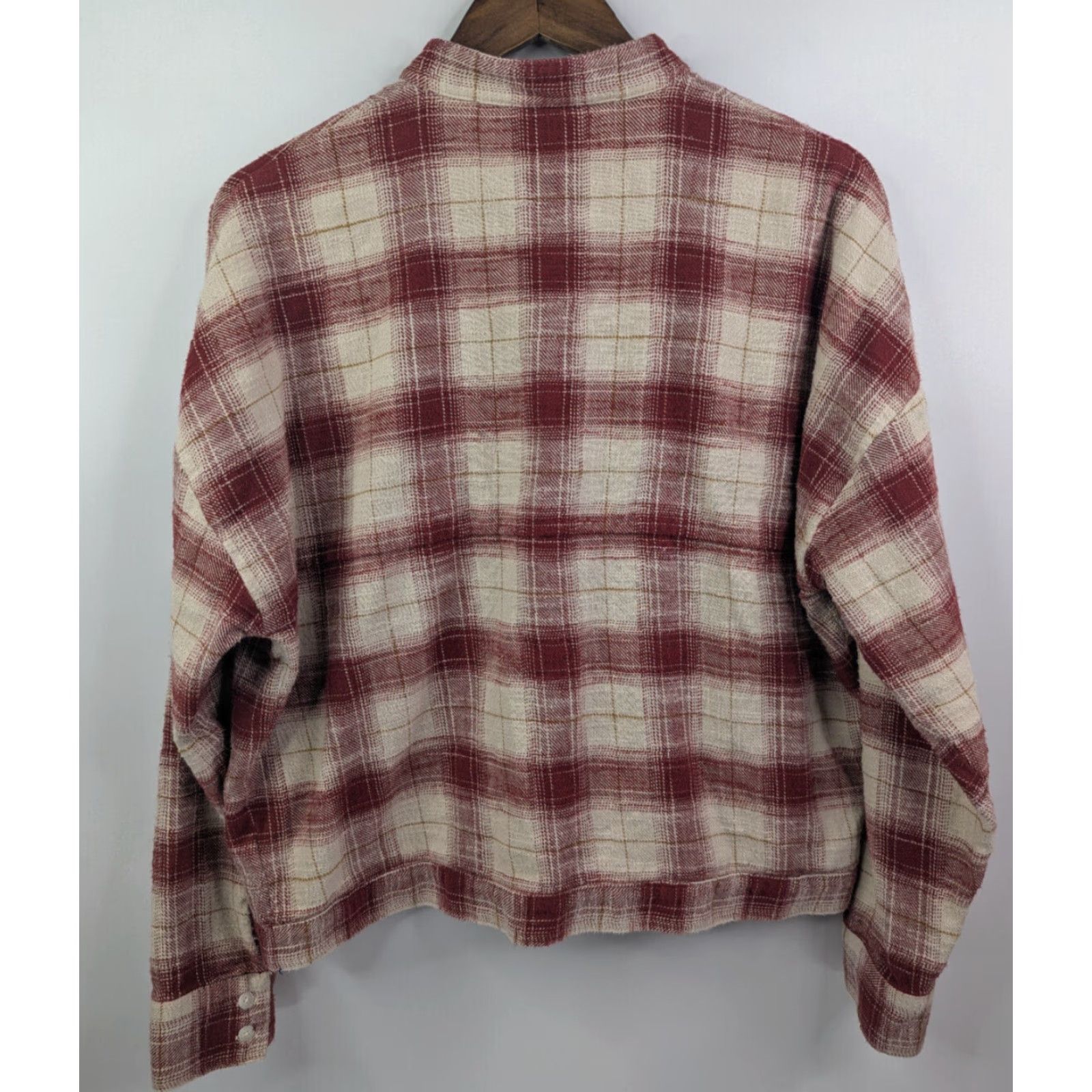 Vintage AG Adriano Goldschmied Smith Shirt Jacket Shacket Plaid Cocoa Red M Women Shirt Jacket Casual Vintage No Size M / US 6-8 / IT 42-44 - 4 Thumbnail