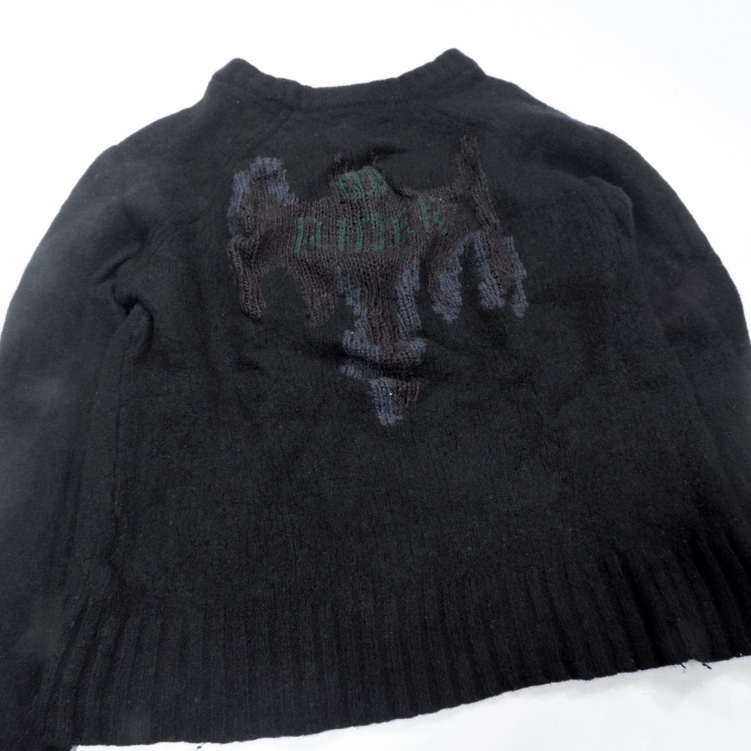 Zadig & Voltaire ZADIG & VOLTAIRE BAT RIDER PLUMP BLACK WOOL KNIT SWEATER Size M / US 6-8 / IT 42-44 - 9 Thumbnail