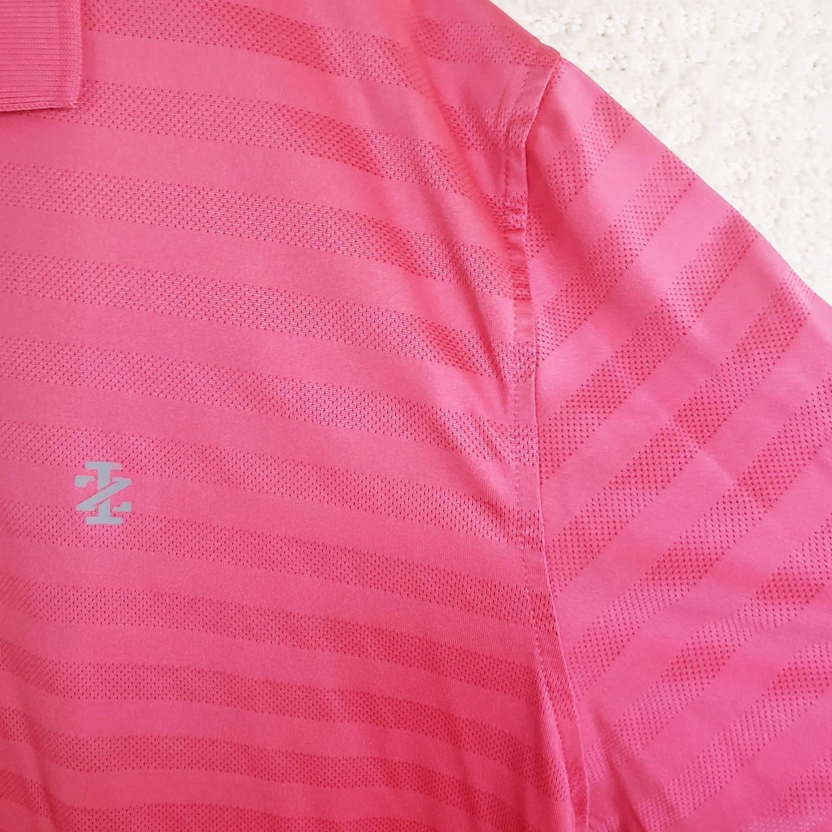 Izod IZOD Polo Shirt Mens 2XL Pink Short Sleeve Collared Geometric Embroidered Logo Classic Golf Pro Series Size US XXL / EU 58 / 5 - 6 Thumbnail