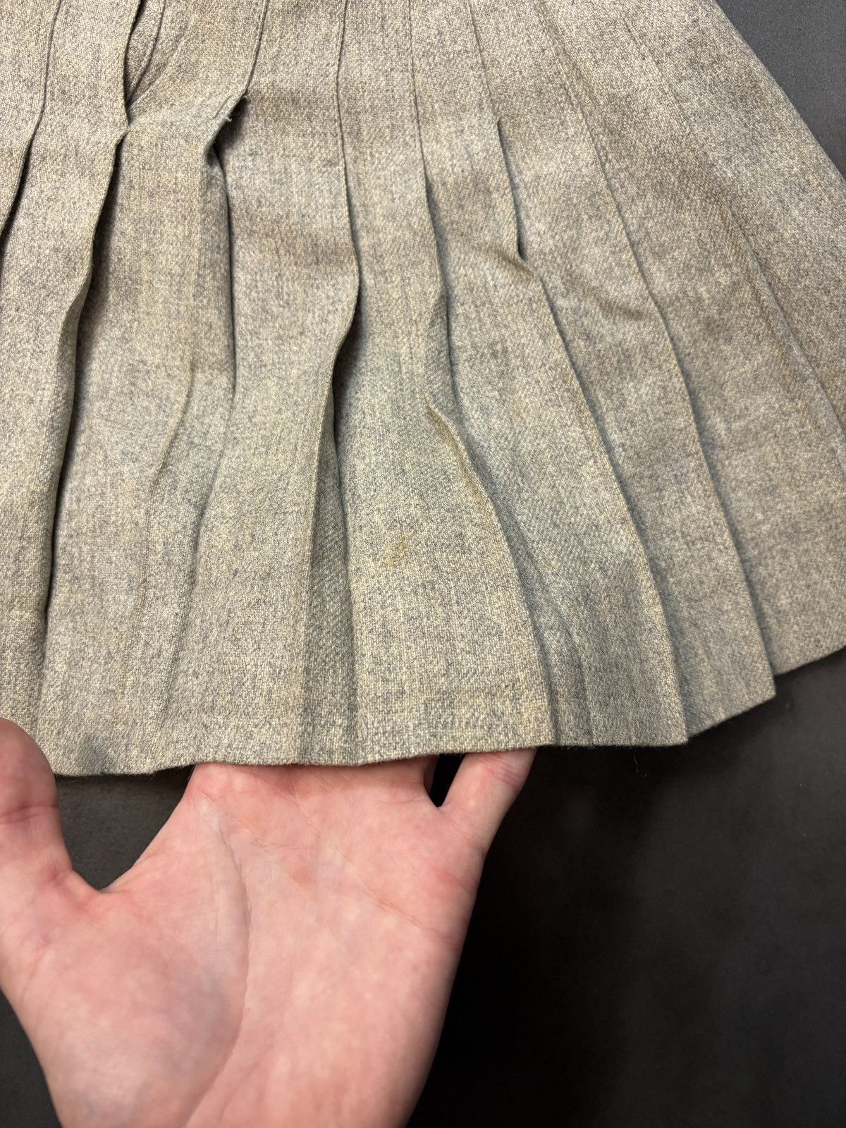 Pringle Of Scotland × Vintage 1960s Vintage Pleated Mini Skirt School Uniform Worsted Wool Size 22" - 11 Thumbnail