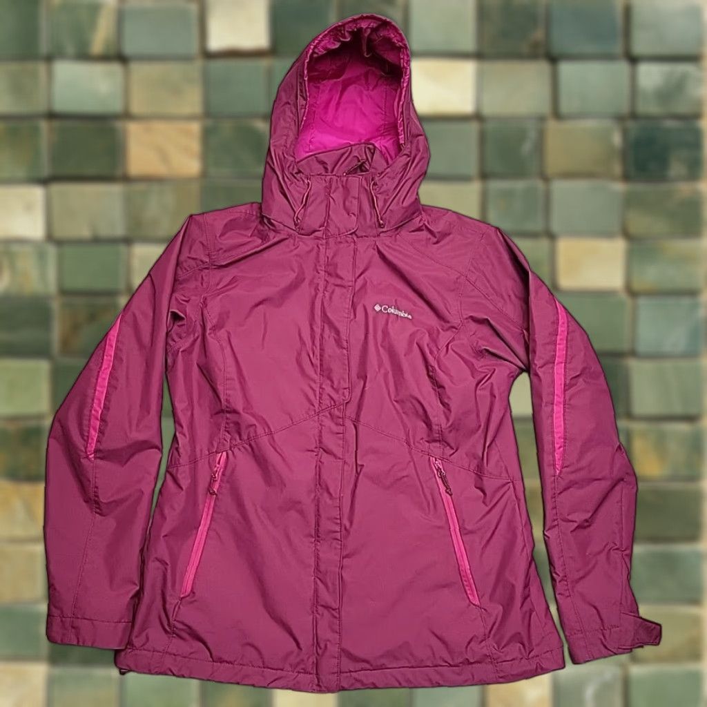Columbia Jacket Womens L Purple Omnitech Interchange Ski Outdoors Shell Gorp