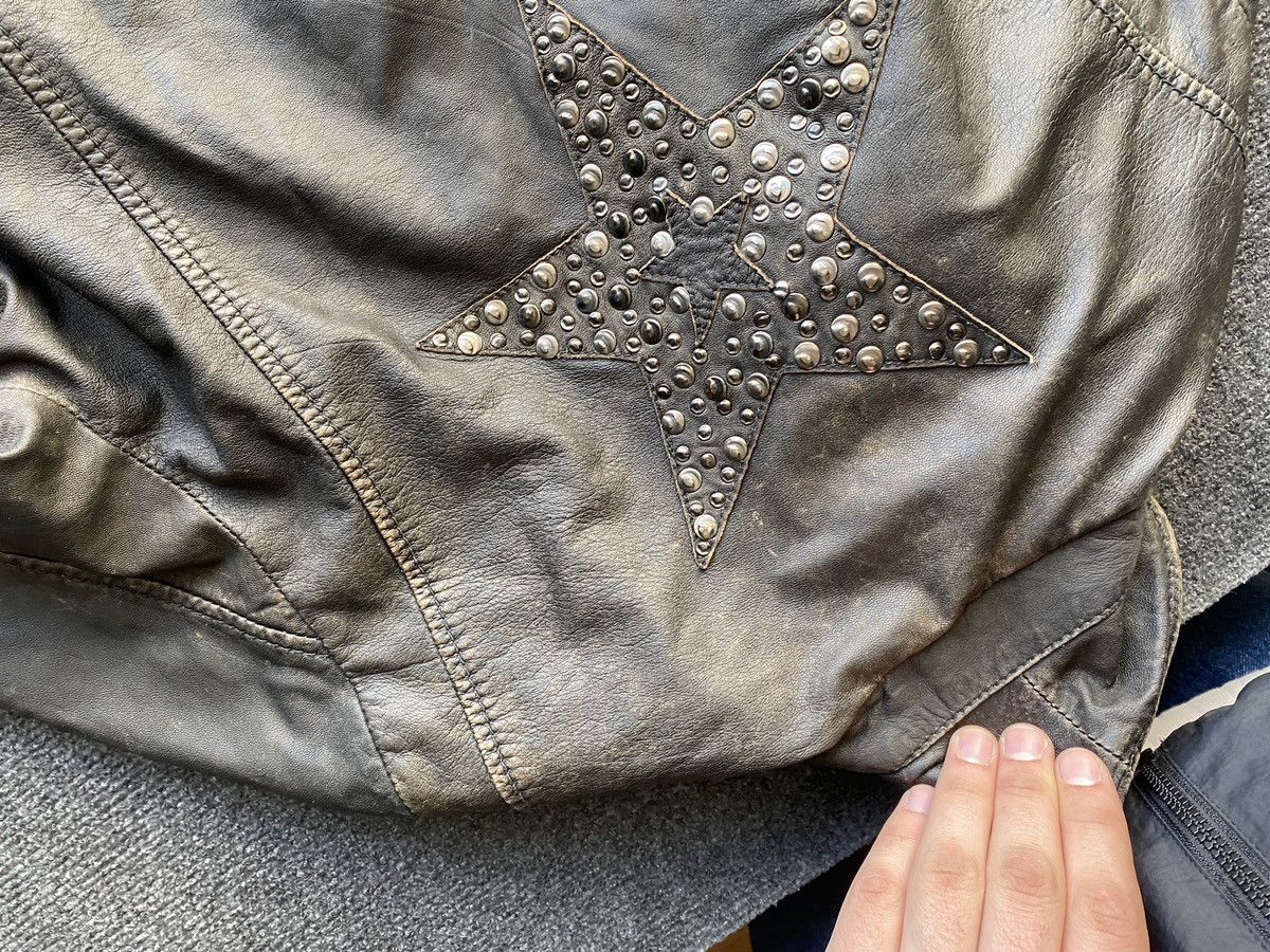 Other 🔥Opium Punk Blue Monkey Gothic Alt Emo Leather Jacket moto Size XL / US 12-14 / IT 48-50 - 15 Thumbnail