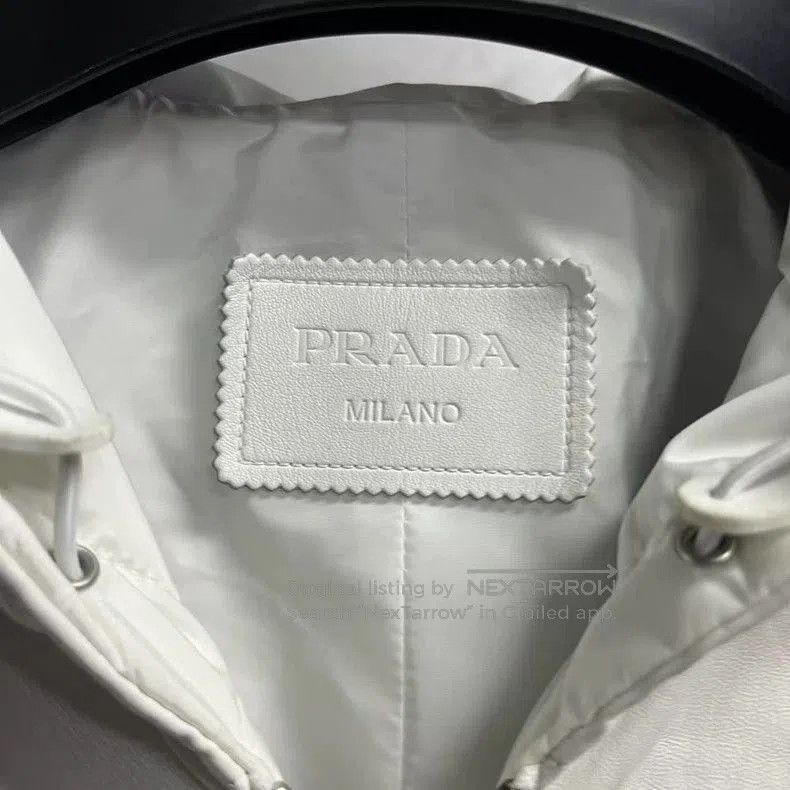 Prada Prada White Hooded Zip Jacket. Size US L / EU 52-54 / 3 - 3 Thumbnail