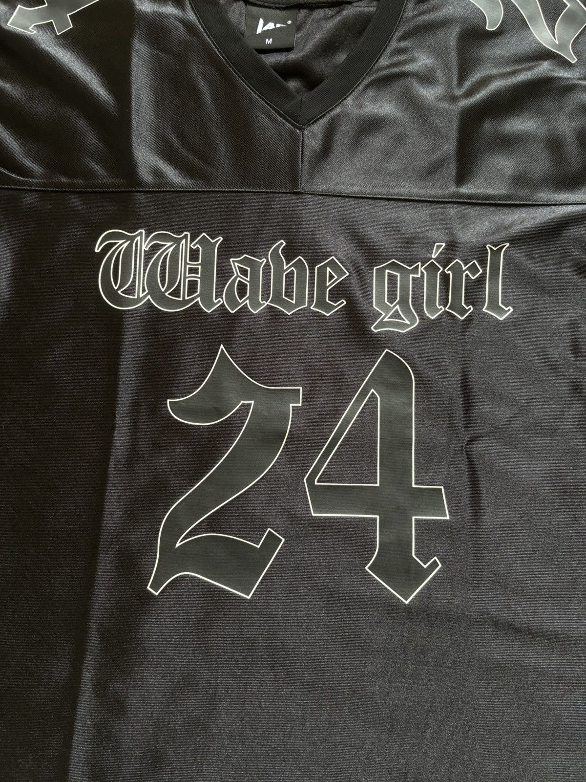 Japanese Brand × Vintage Vintage wave girl number 24 satin black football jersey Size US M / EU 48-50 / 2 - 5 Thumbnail