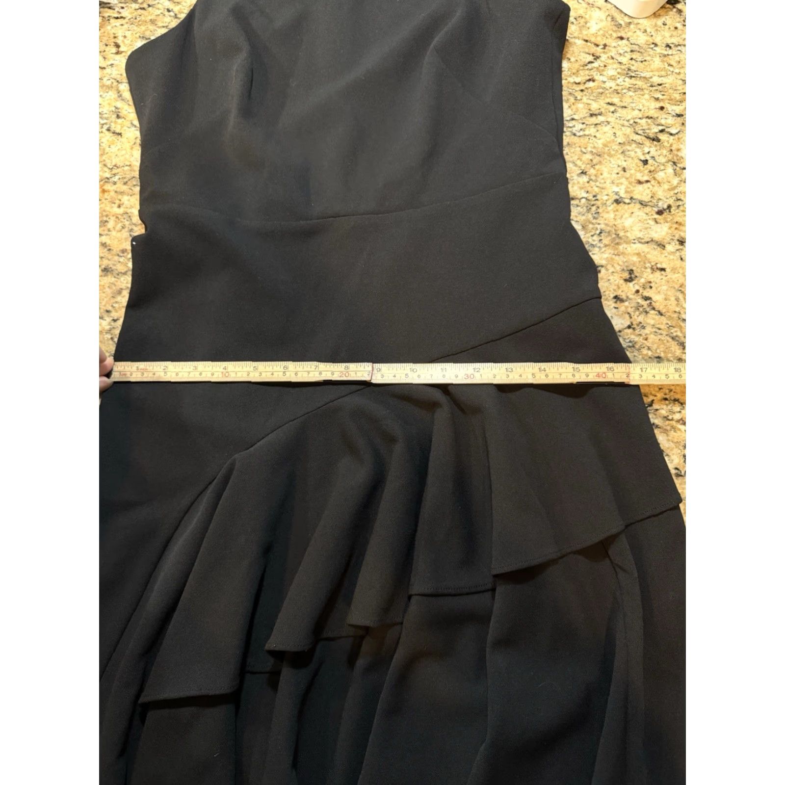 Calvin Klein Calvin Klein Dress Cocktail Midi Sleeveless Flounce Hem Black 8 New w Tags Women Size M / US 6-8 / IT 42-44 - 7 Thumbnail