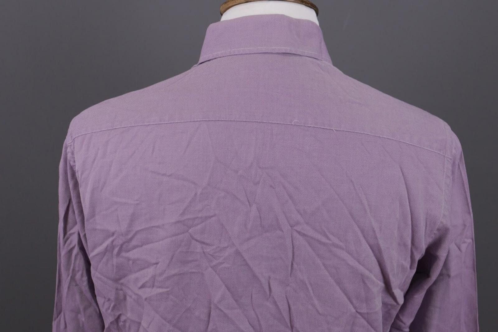 Giorgio Armani Giorgio Armani Purple Pinstripe Shirt Size 39 / 15 1/2 Size US M / EU 48-50 / 2 - 10 Thumbnail