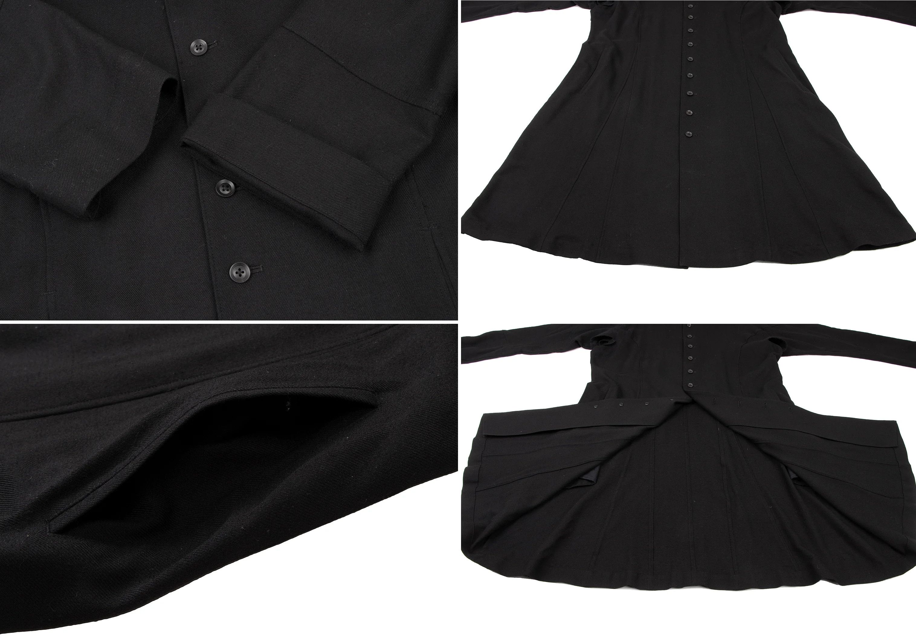 Yohji Yamamoto Yohji Yamamoto Wool Hooded Long Coat Black Size US M / EU 48-50 / 2 - 12 Thumbnail