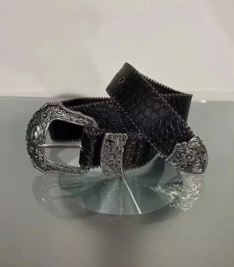 Japanese Brand Y2K Gothic Buckle Belt Size 30 - 3 Thumbnail
